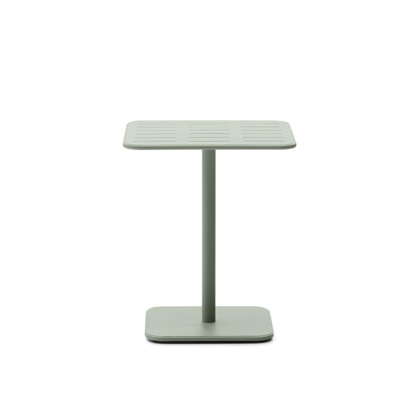 Kave Home Outdoor Bistrotafel 'Brai' Staal, 70 x 70cm, kleur Turquoise