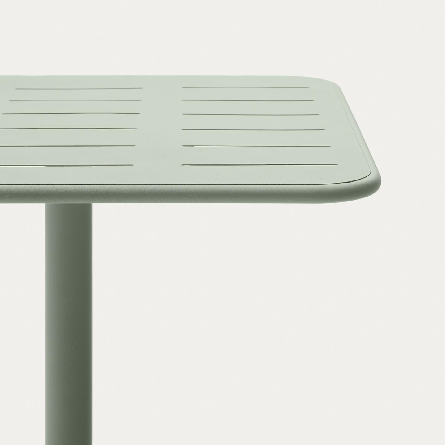 Kave Home Outdoor Bistrotafel 'Brai' Staal, 70 x 70cm, kleur Turquoise