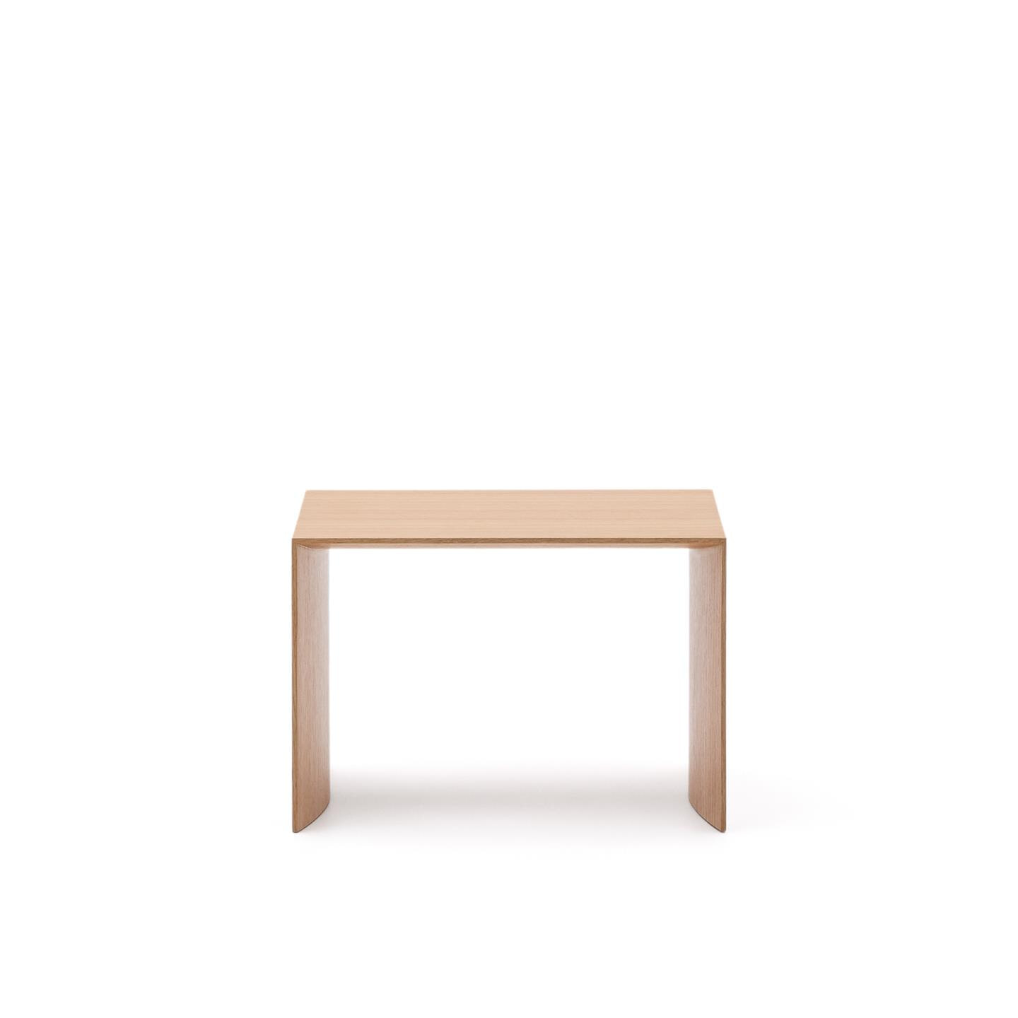 Kave Home Bijzettafel 'Litto' Eiken, 55 x 40cm, kleur Naturel