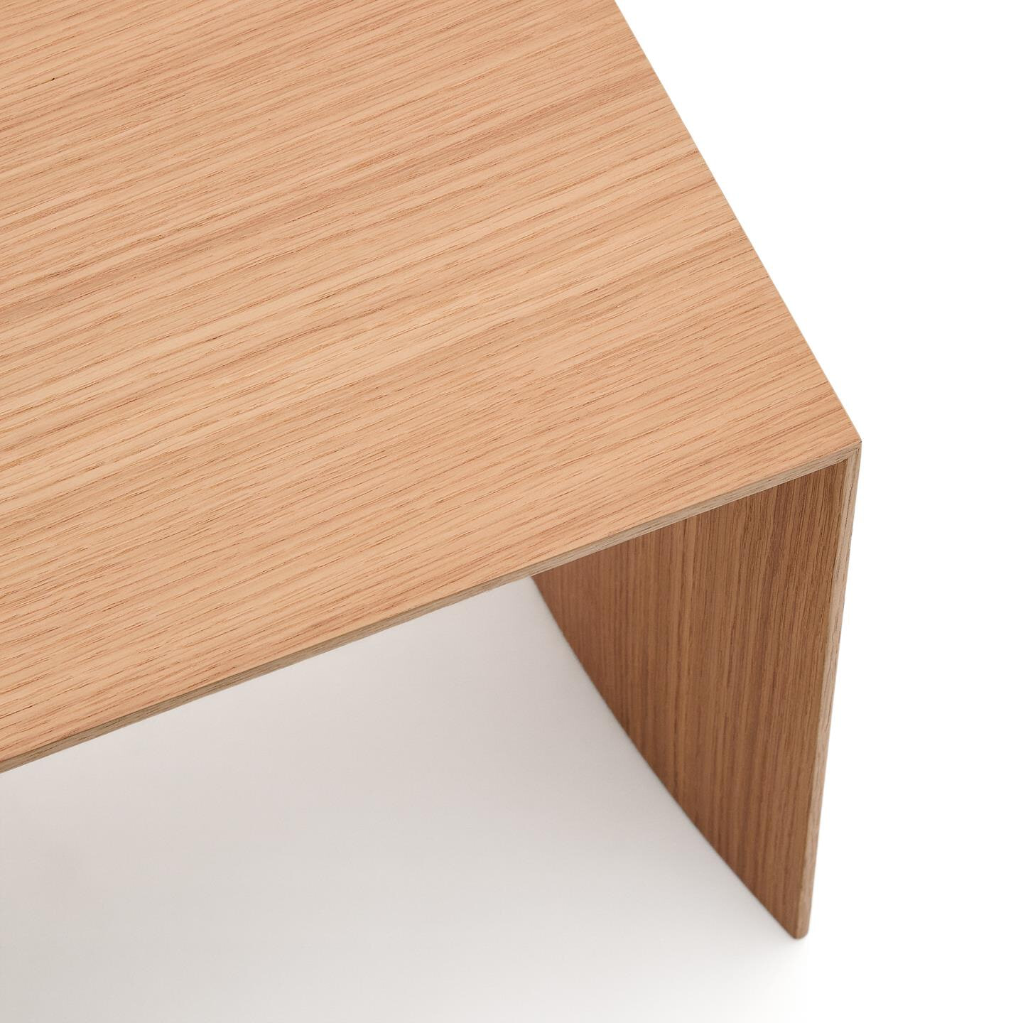 Kave Home Bijzettafel 'Litto' Eiken, 55 x 40cm, kleur Naturel