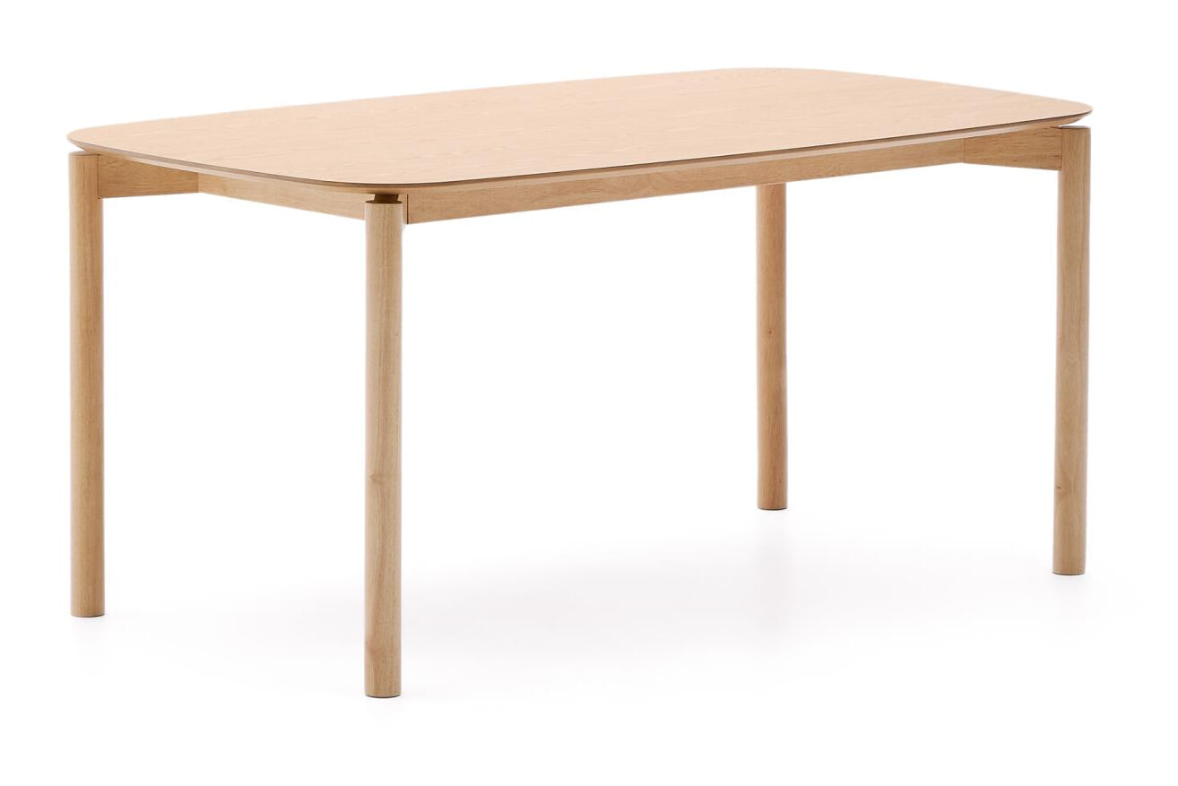 Kave Home Eettafel 'Indara' Essen en rubberhout, 160 x 90cm