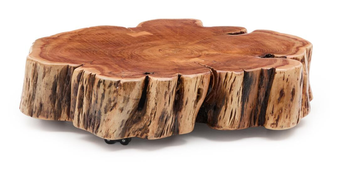 Kave Home Salontafel 'Nuvine' Acaciahout, Op wielen, 65cm