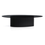 Kave Home Organische Salontafel 'Olir' Glas, 140 x 81cm, kleur Zwart