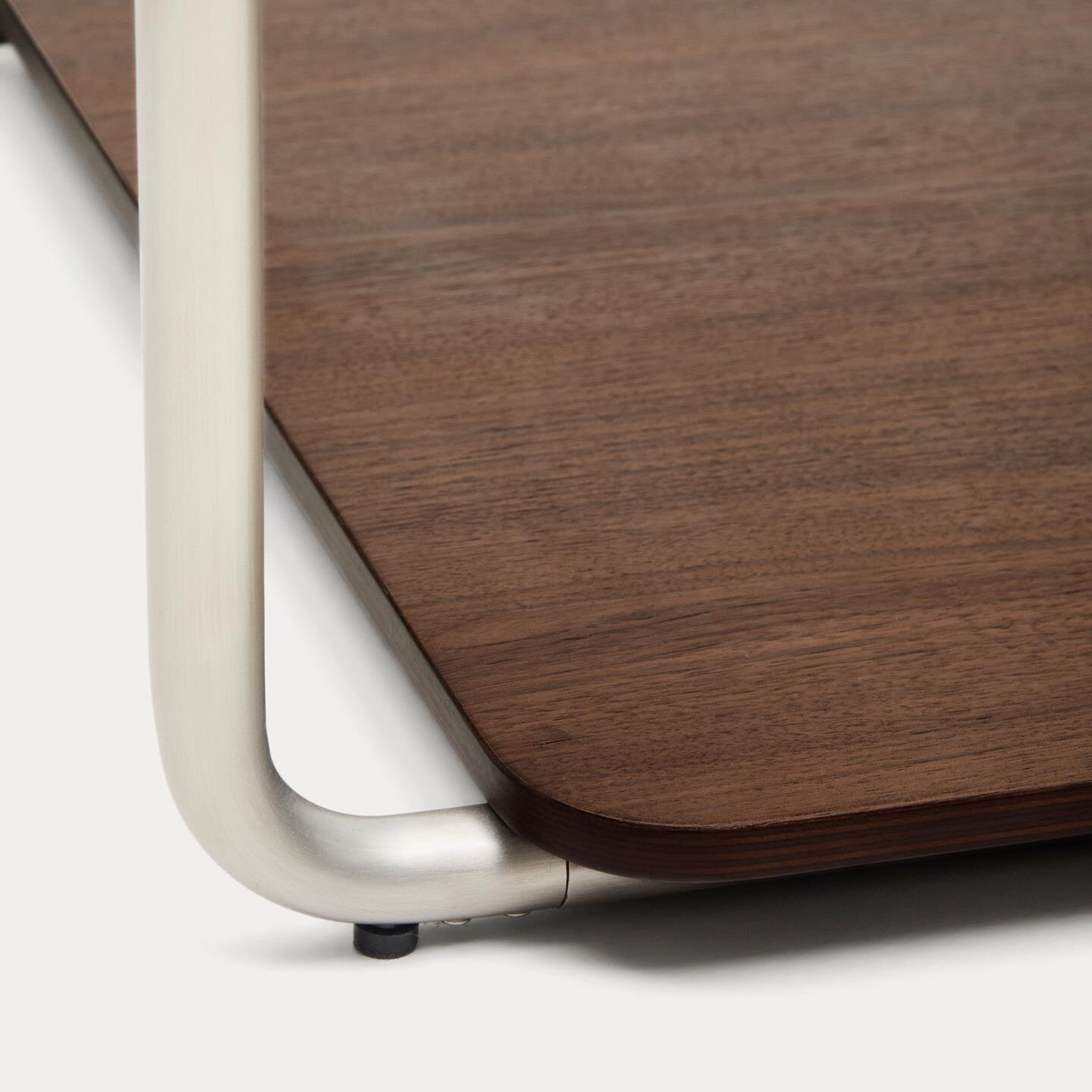 Kave Home Salontafel 'Tarsel' Glas en walnootfineer, 140 x 60cm