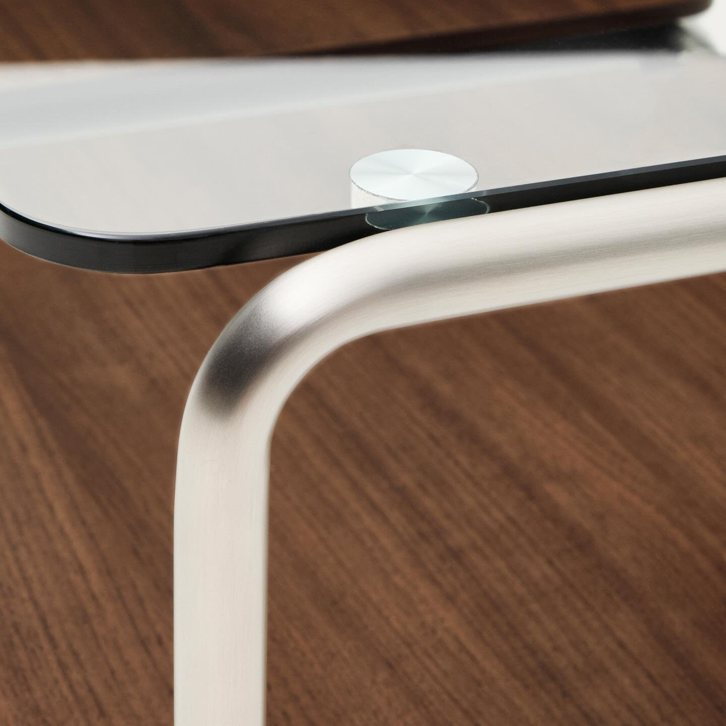 Kave Home Salontafel 'Tarsel' Glas en walnootfineer, 140 x 60cm