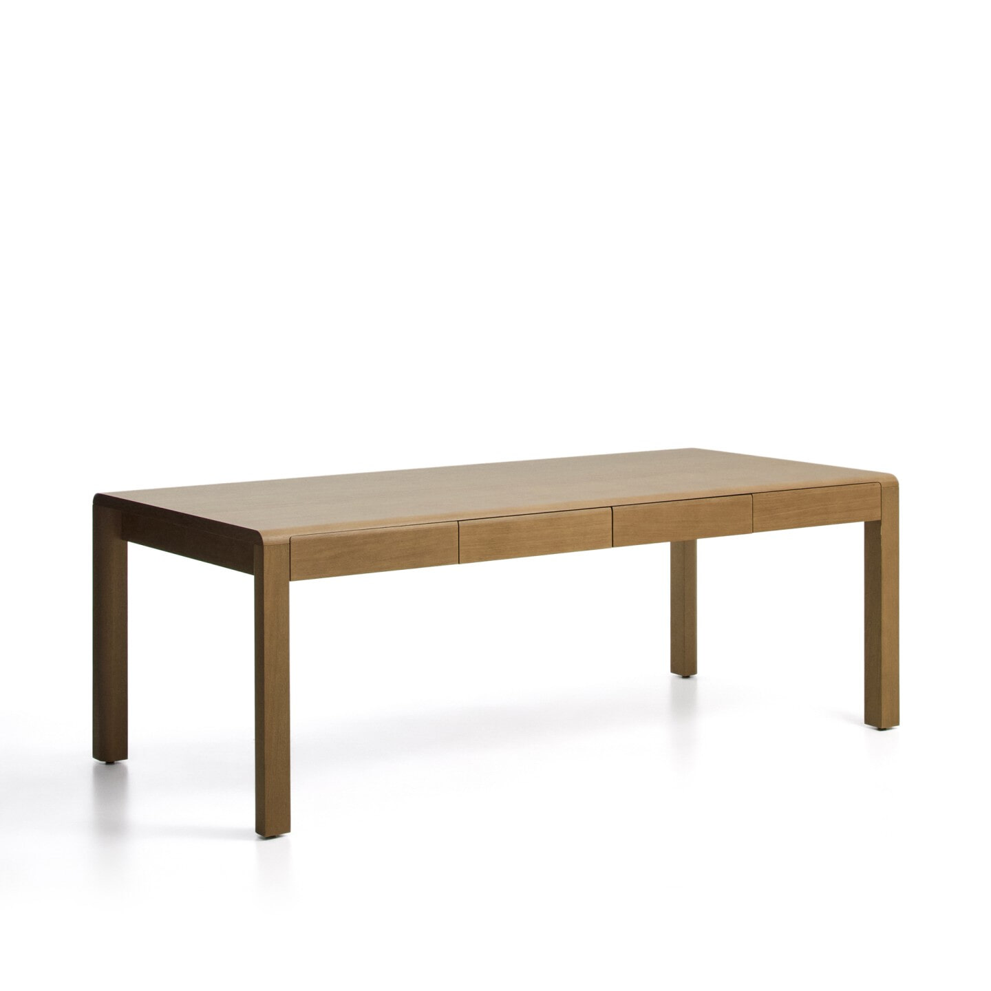 Kave Home Eettafel 'Arelida' Eiken, Met 8 lades, 220 x 100cm