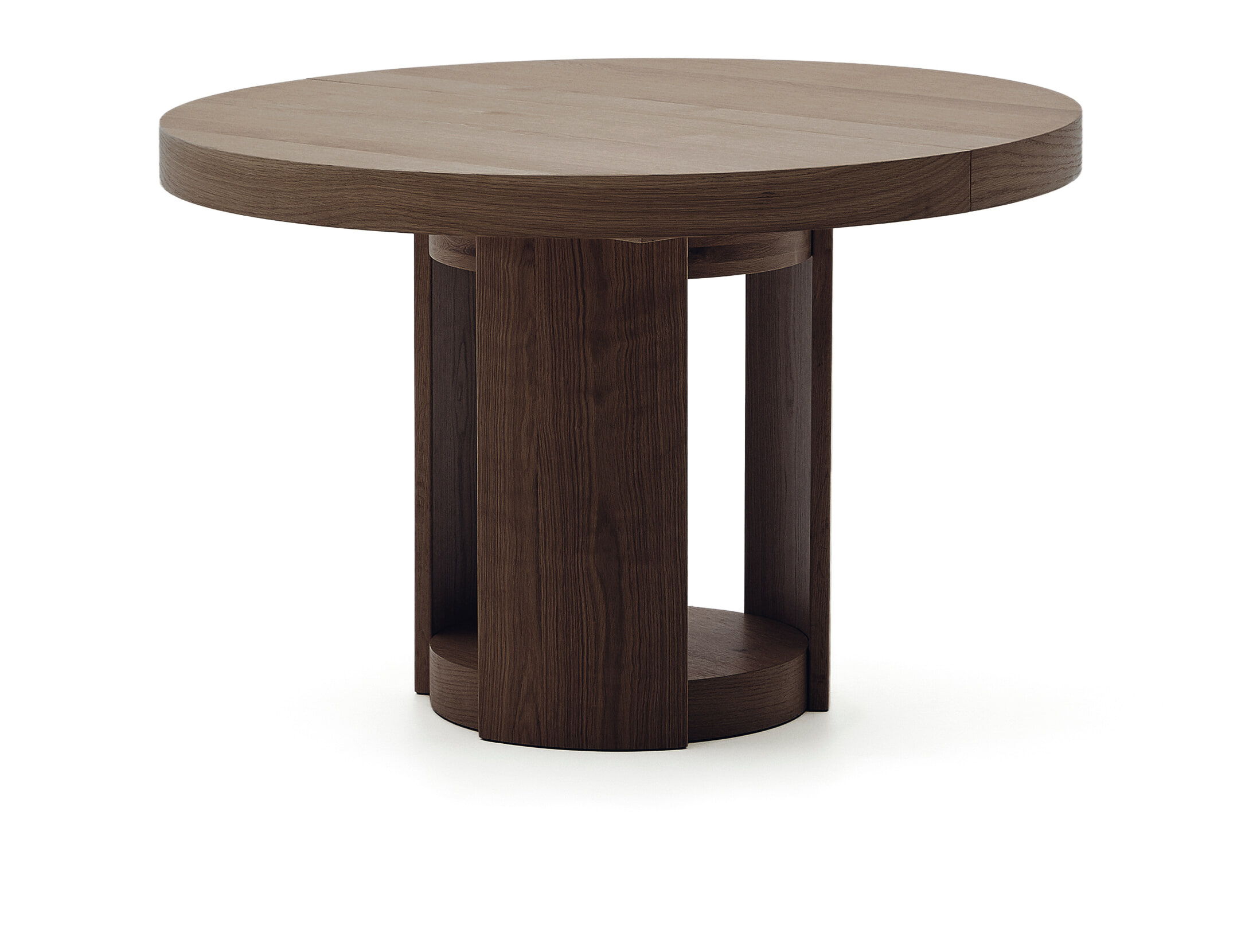 Kave Home Uitschuifbare Ronde Eettafel Artis Eiken, 120-170cm - Bruin