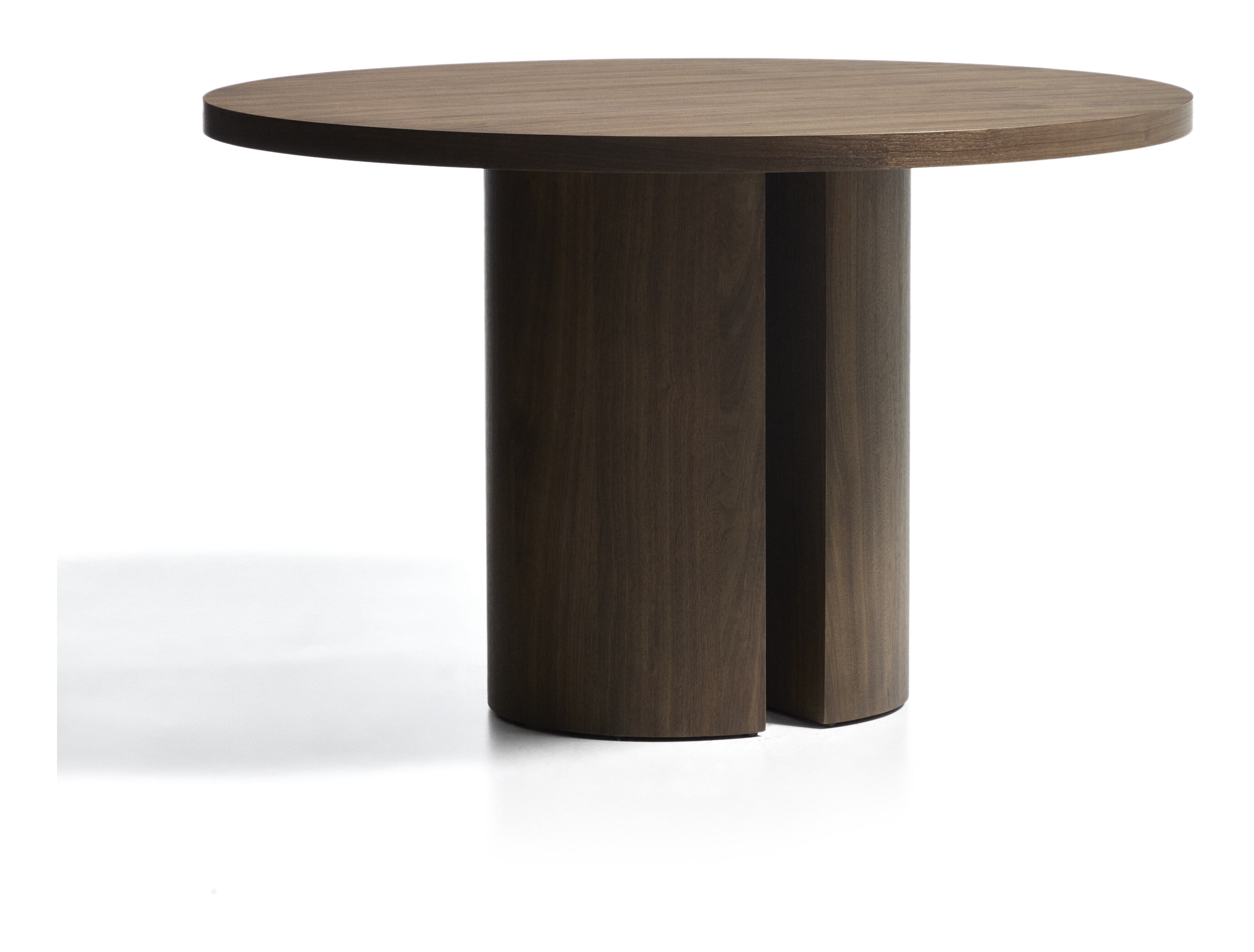 Kave Home Ronde Eettafel Nealy Walnoot, &Oslash;120cm - Donkerbruin
