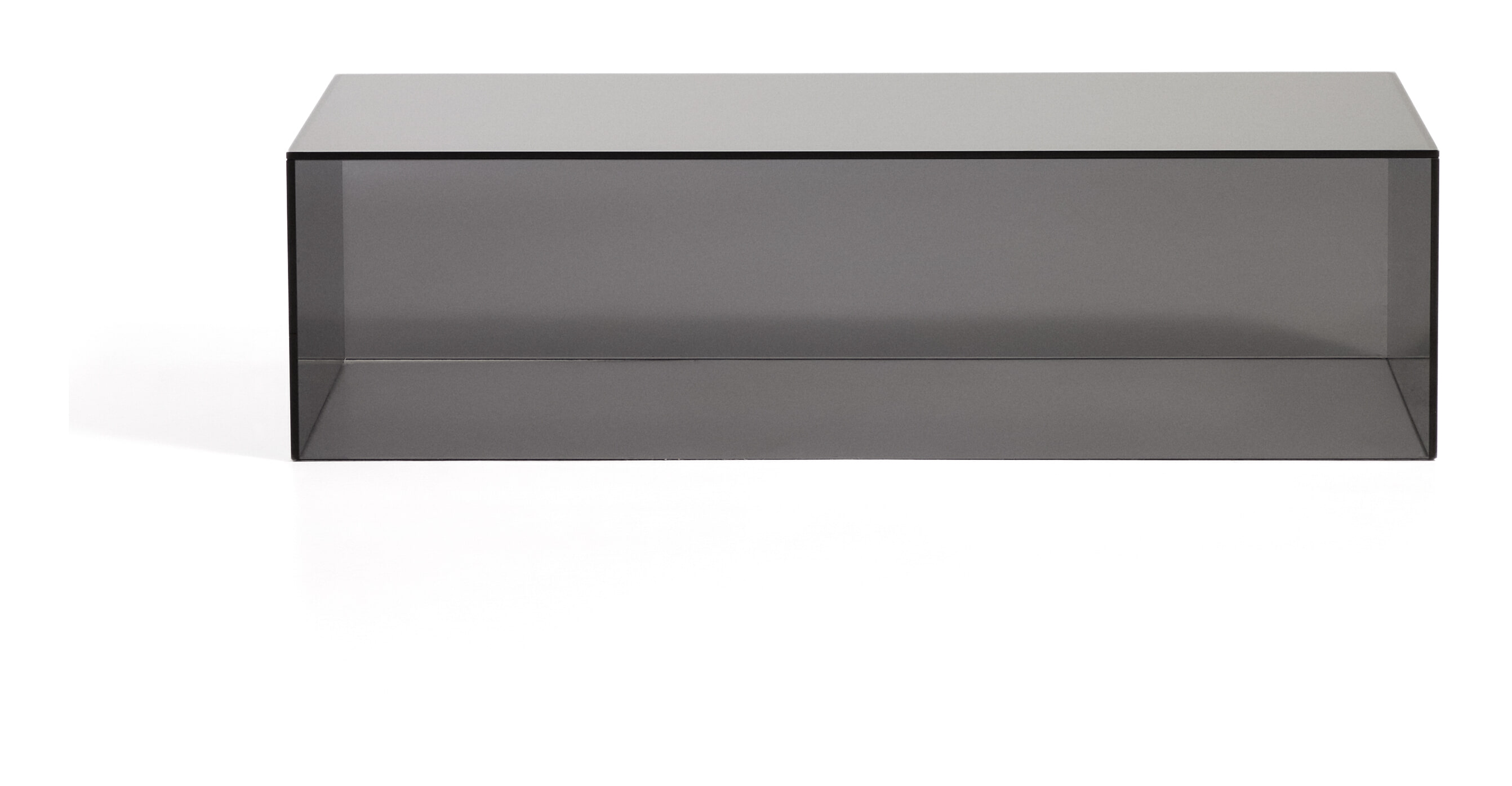 Kave Home Salontafel Orlia Glas, 110 x 50cm - Donkergrijs
