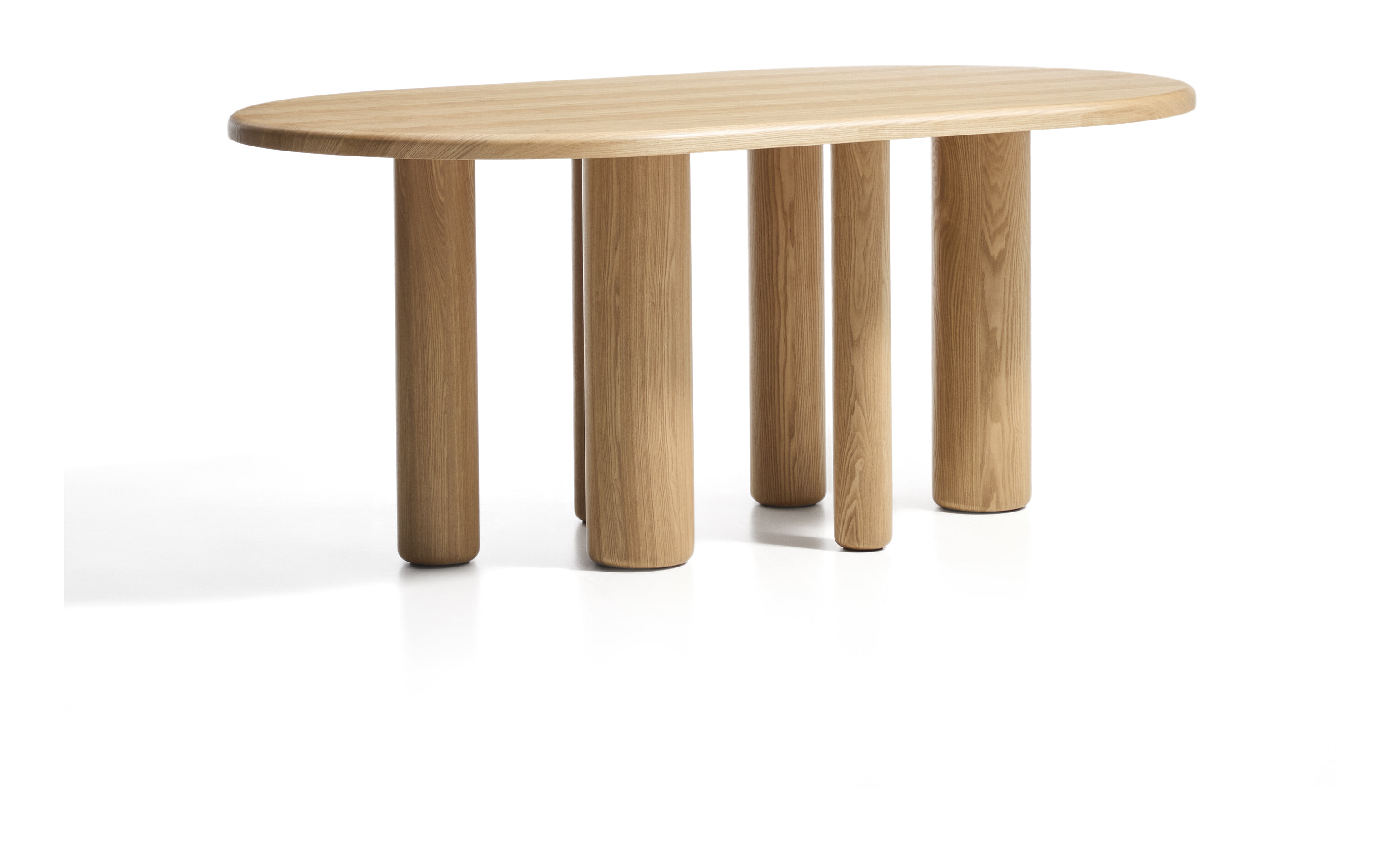 Kave Home Ovale Eettafel Mailen Essenhout, 180 x 105cm - Naturel - Ovaal