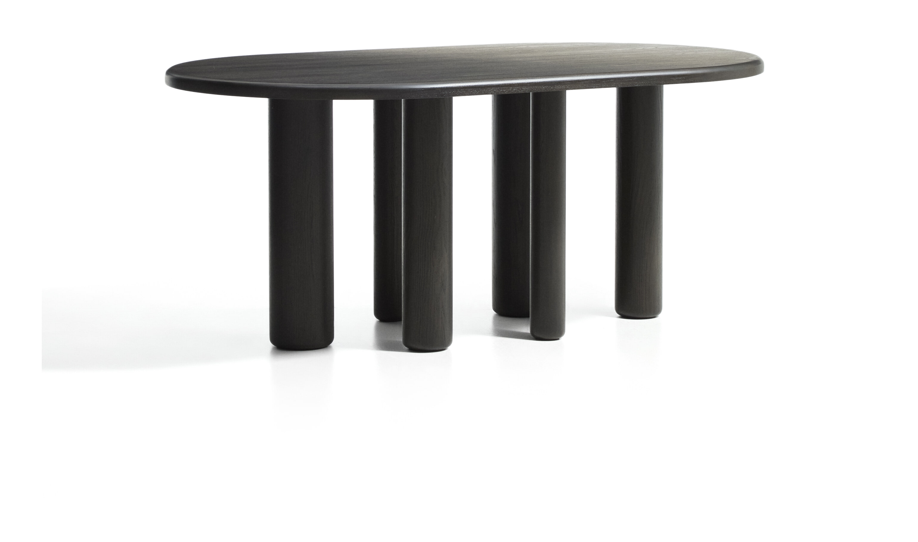 Kave Home Ovale Eettafel Mailen Essenhout, 180 x 105cm - Donkerbruin - Ovaal