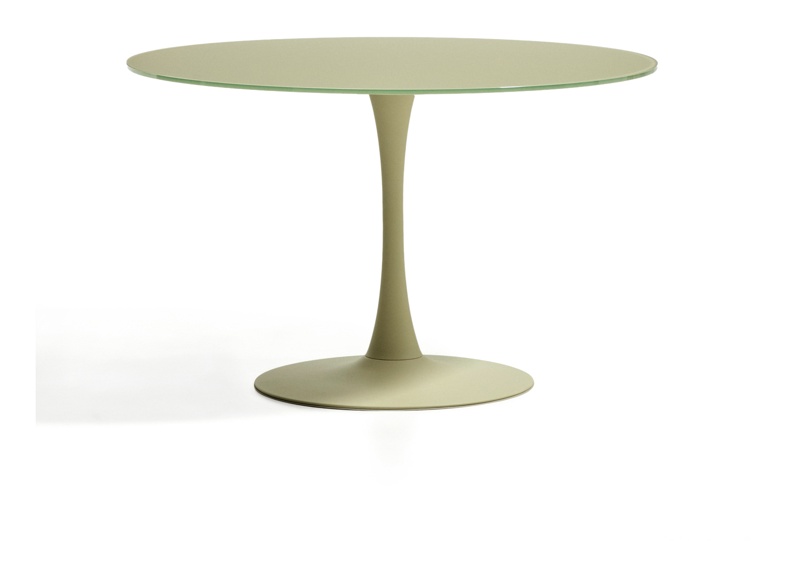 Kave Home Ronde Eettafel Vedira Glas, Ø120cm - Lichtgroen