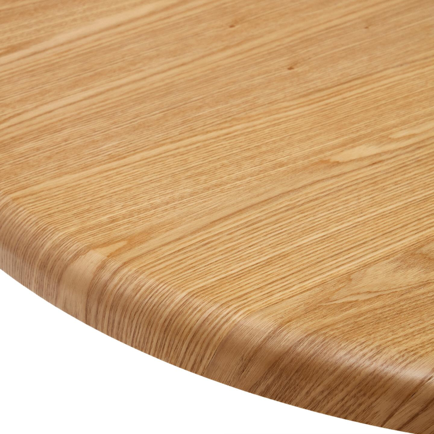 Kave Home Ovale Eettafel 'Mailen' Essenhout, 220 x 105cm, kleur Naturel