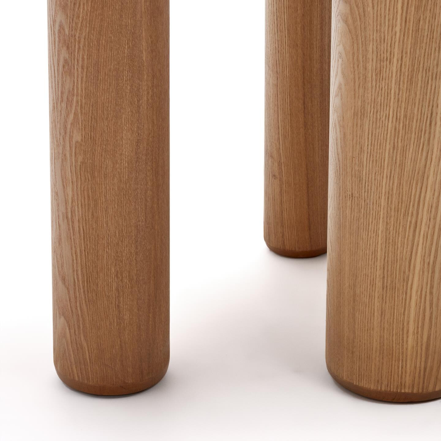 Kave Home Ovale Eettafel 'Mailen' Essenhout, 220 x 105cm, kleur Naturel
