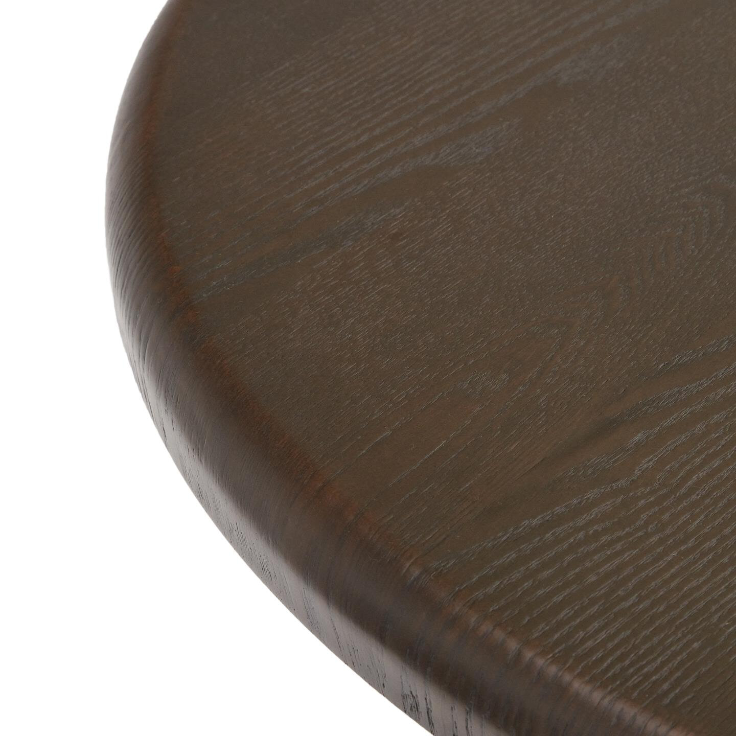 Kave Home Ovale Eettafel 'Mailen' Essenhout, 220 x 105cm, kleur Donkerbruin