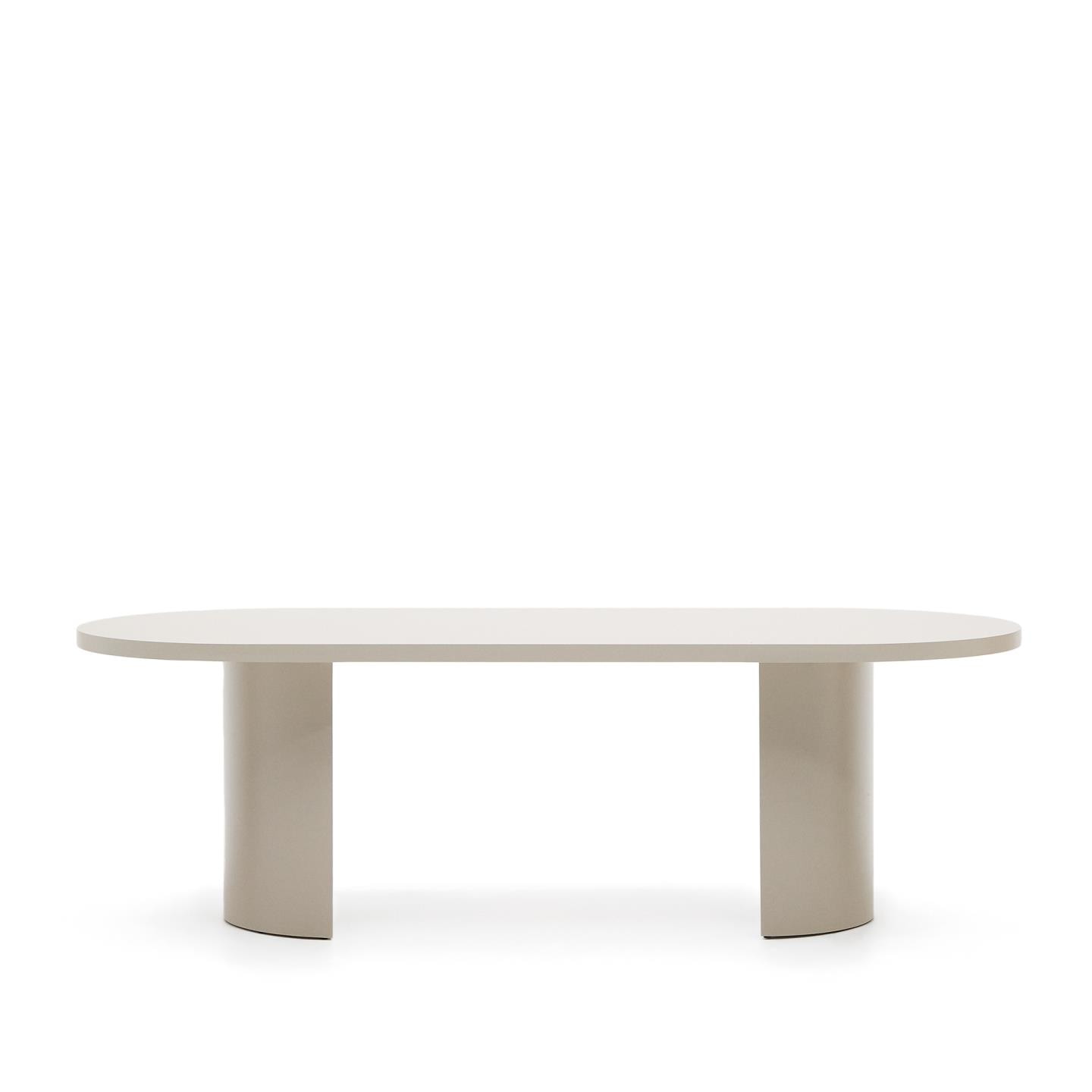 Kave Home Ovale Eettafel 'Nealy' 240 x 100cm, kleur Ecru