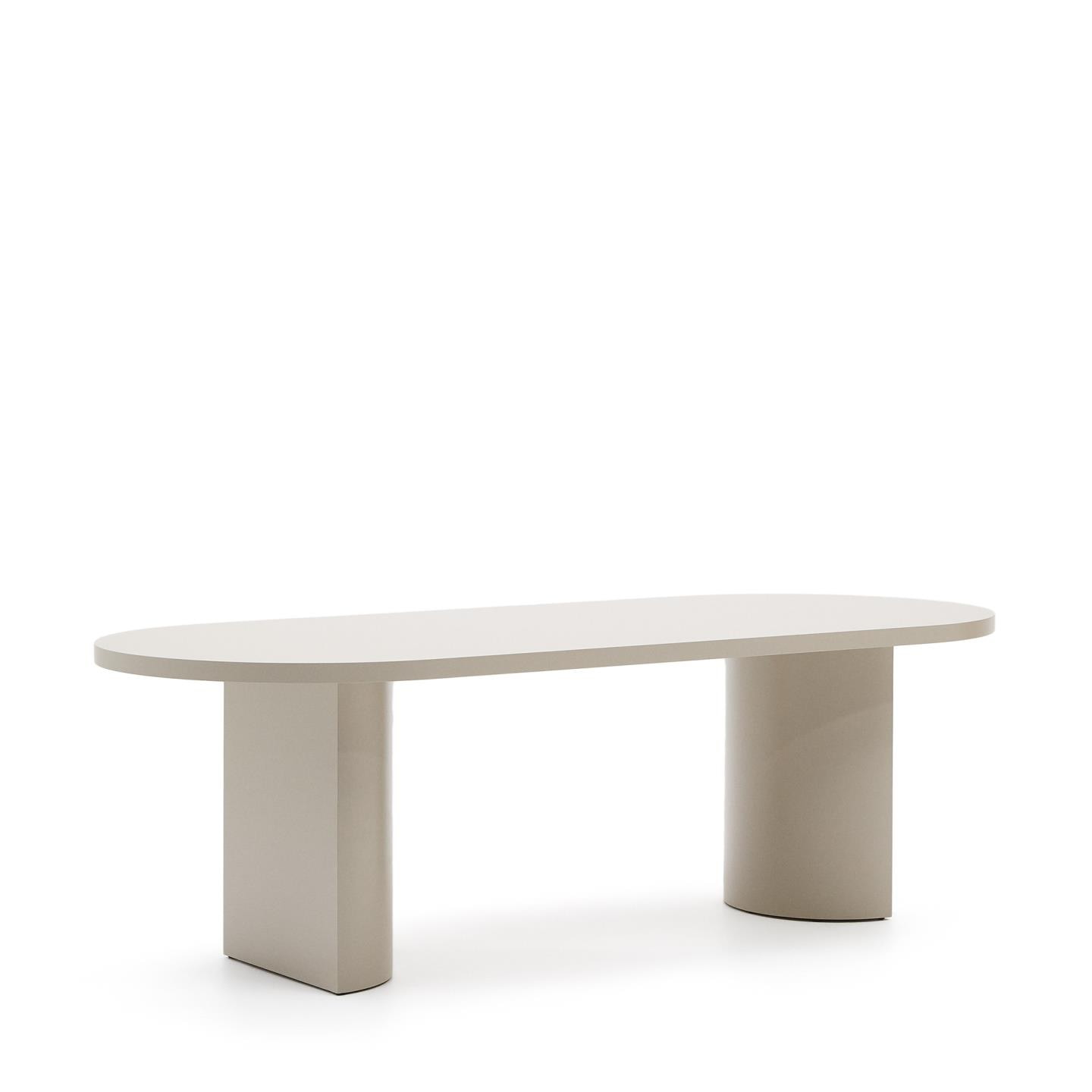 Kave Home Ovale Eettafel 'Nealy' 240 x 100cm, kleur Ecru