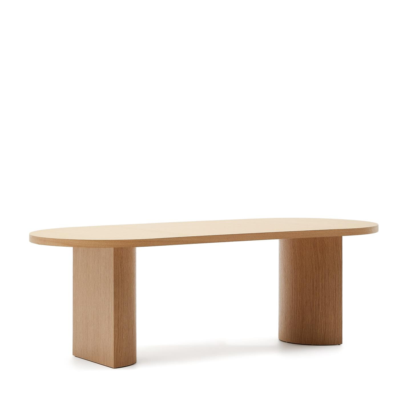 Kave Home Ovale Eettafel 'Nealy' Eikenfineer, 240 x 100cm