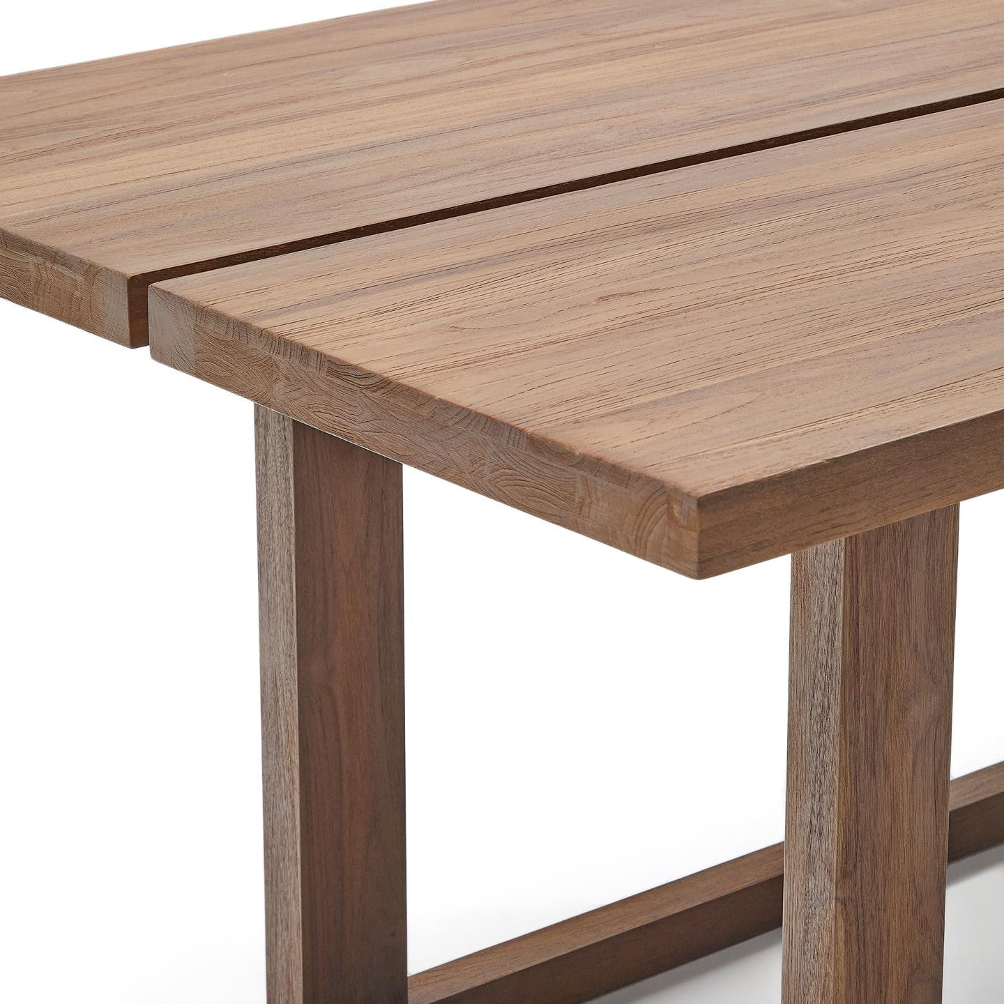 Kave Home Eettafel 'Sashi' Teakhout, 220 x 100cm