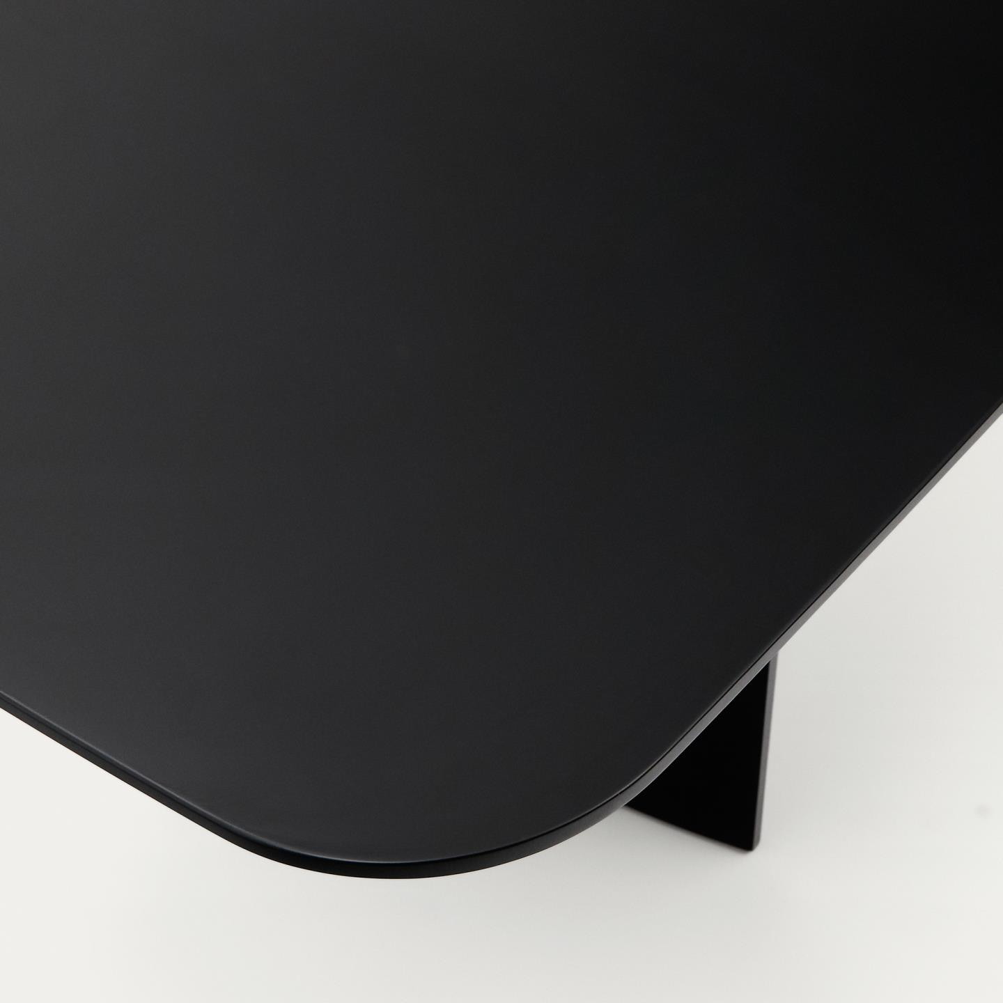 Kave Home Deens Ovale Eettafel 'Litto' MDF, 200 x 100cm, kleur Zwart