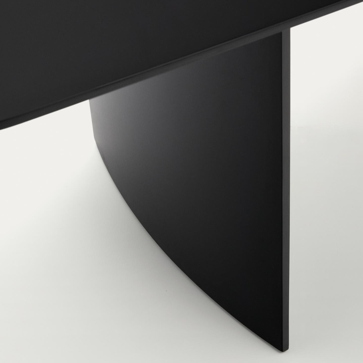 Kave Home Deens Ovale Eettafel 'Litto' MDF, 200 x 100cm, kleur Zwart