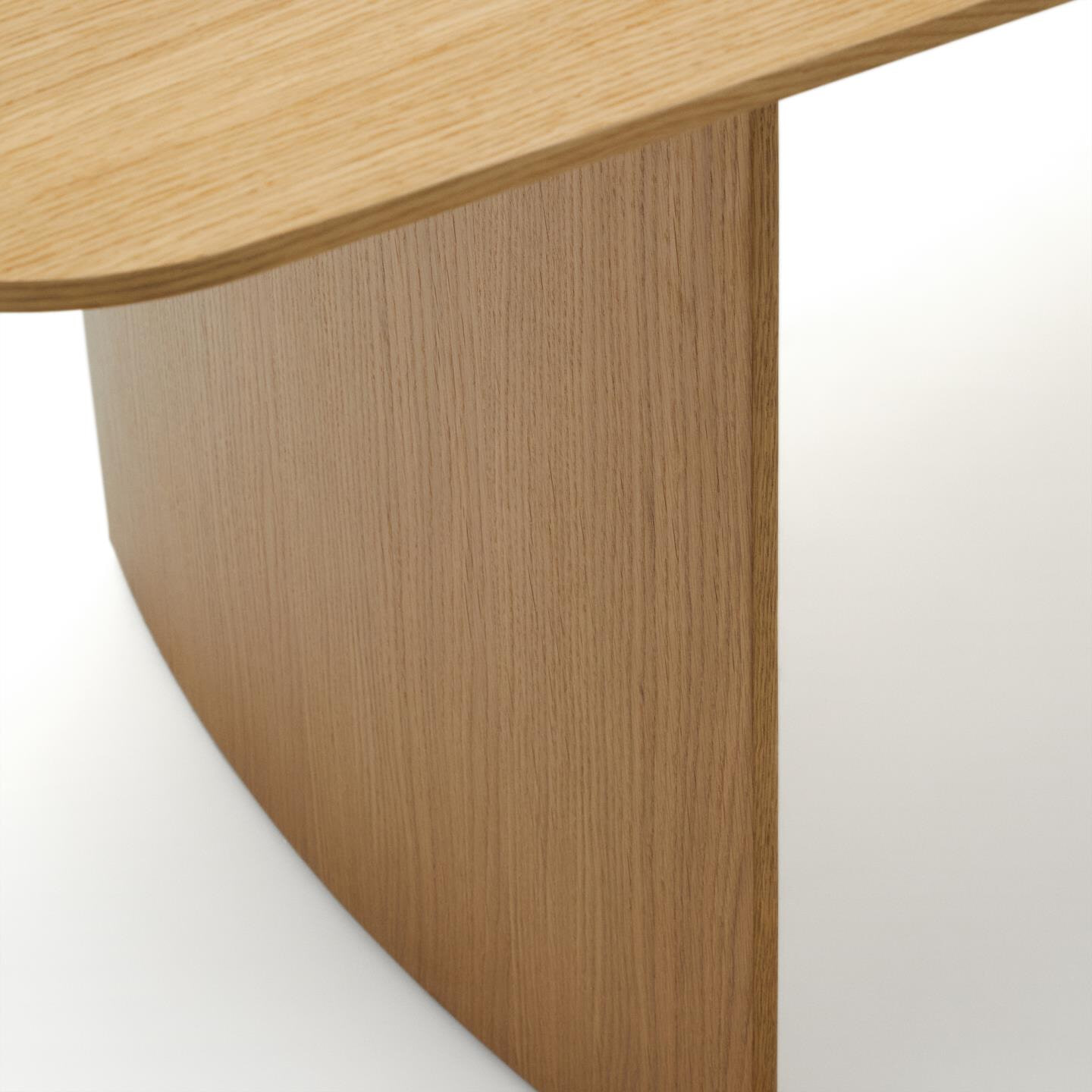 Kave Home Eettafel 'Litto' Deens ovaal, Eiken, 200 x 100cm