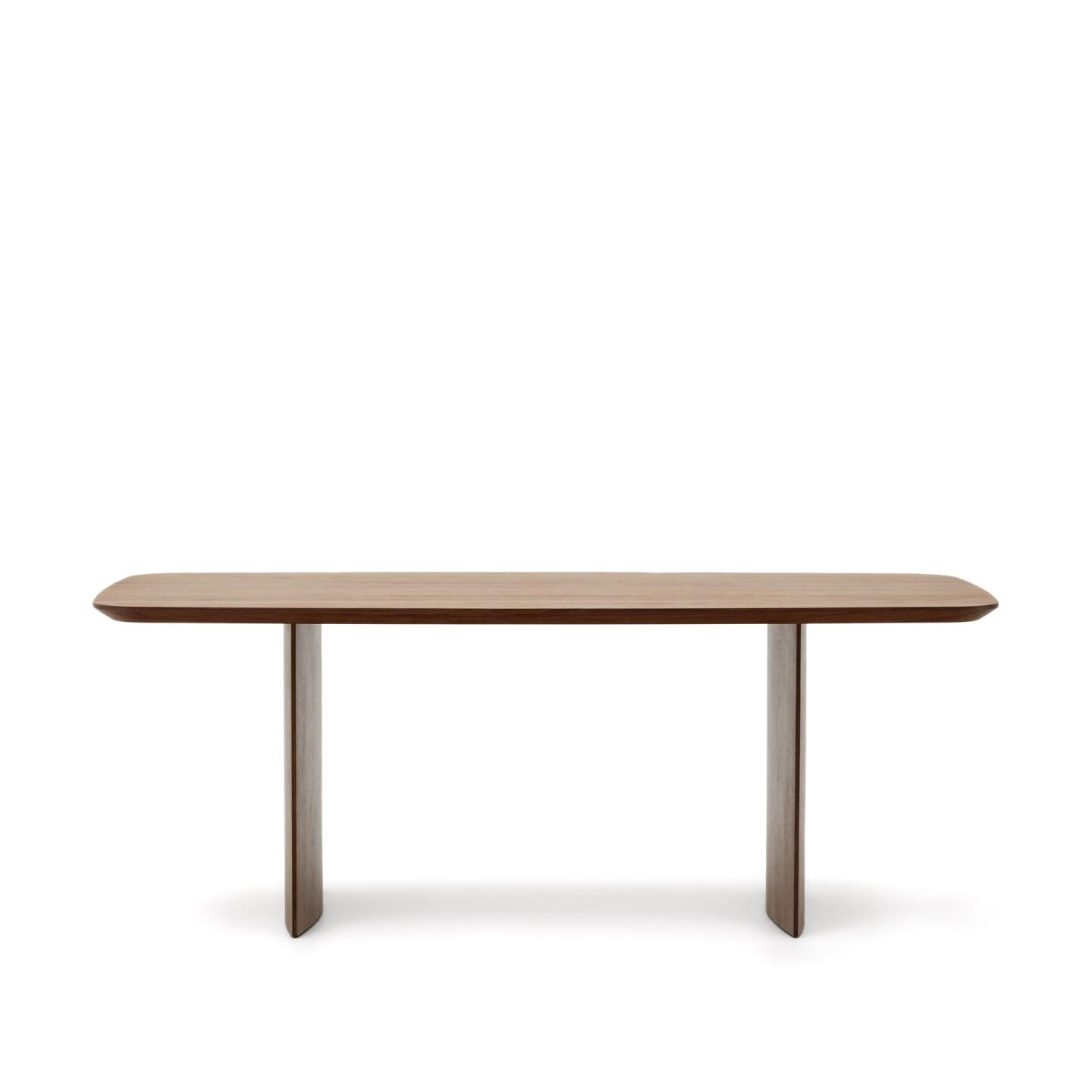 Kave Home Eettafel 'Litto' Deens ovaal, Walnoot, 200 x 100cm