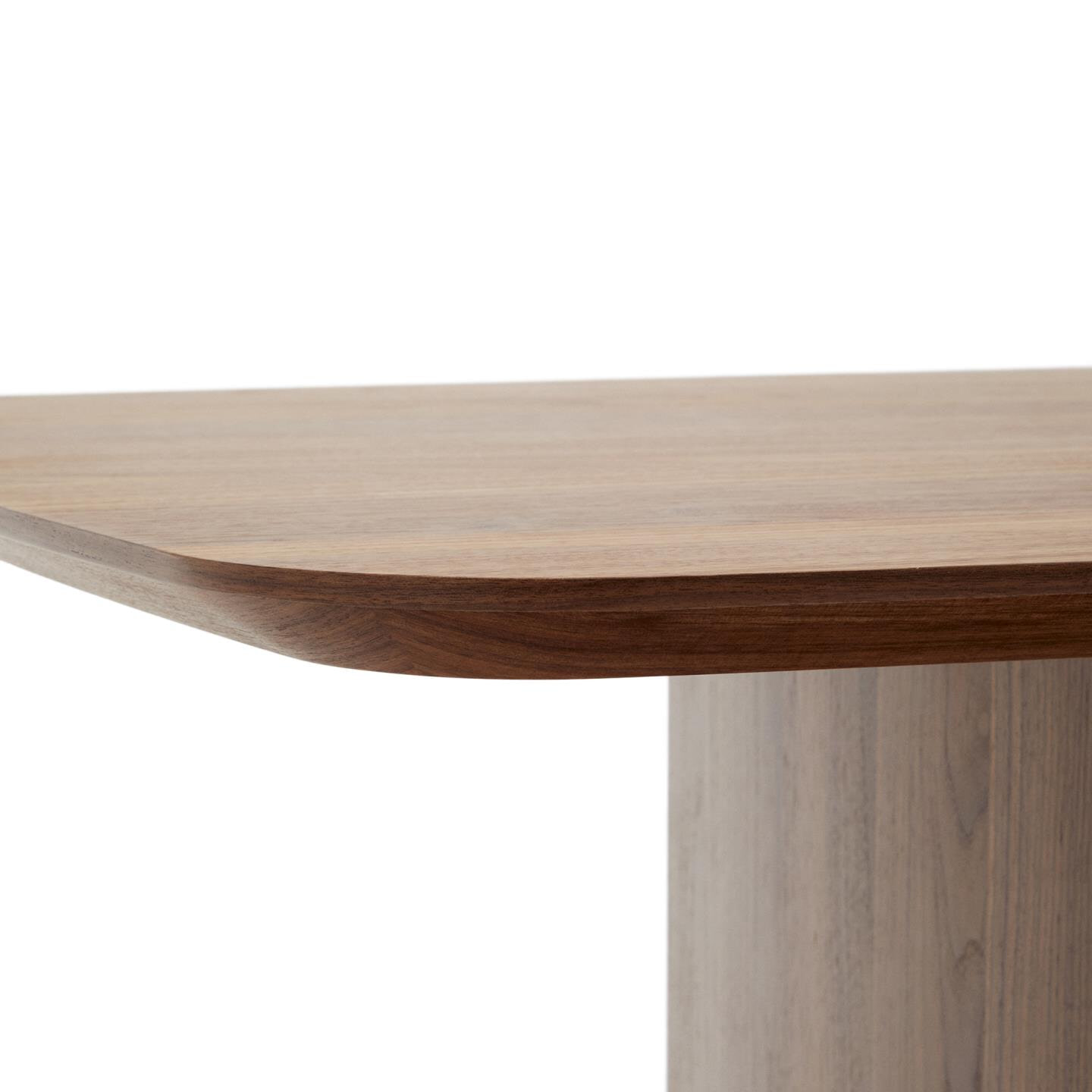 Kave Home Eettafel 'Litto' Deens ovaal, Walnoot, 200 x 100cm