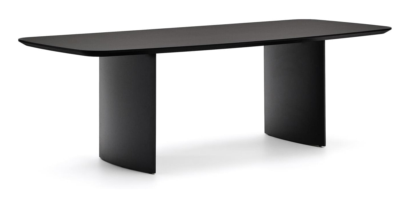 Kave Home Deens Ovale Eettafel Litto MDF, 240 x 100cm - Zwart - Ovaal