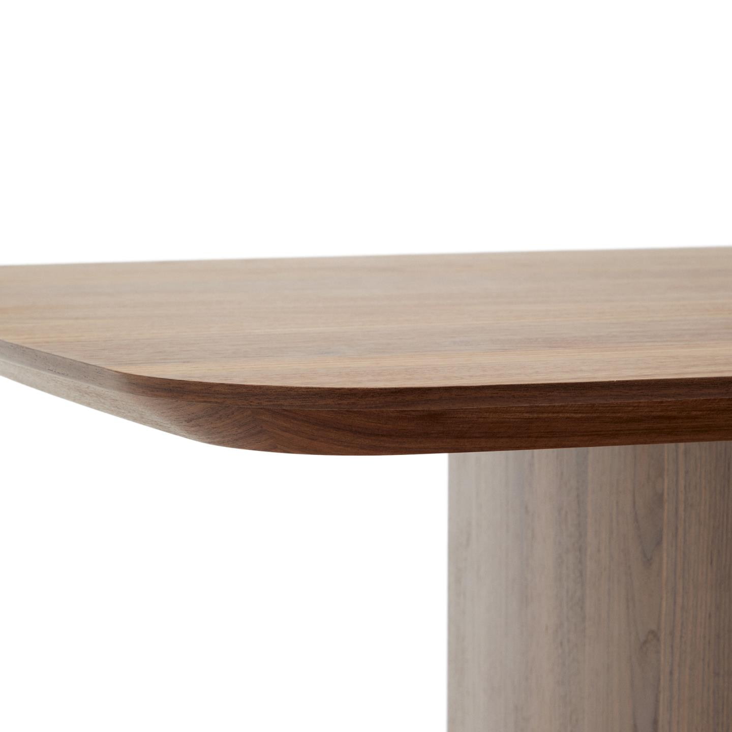 Kave Home Eettafel 'Litto' Deens ovaal, Walnoot, 240 x 100cm