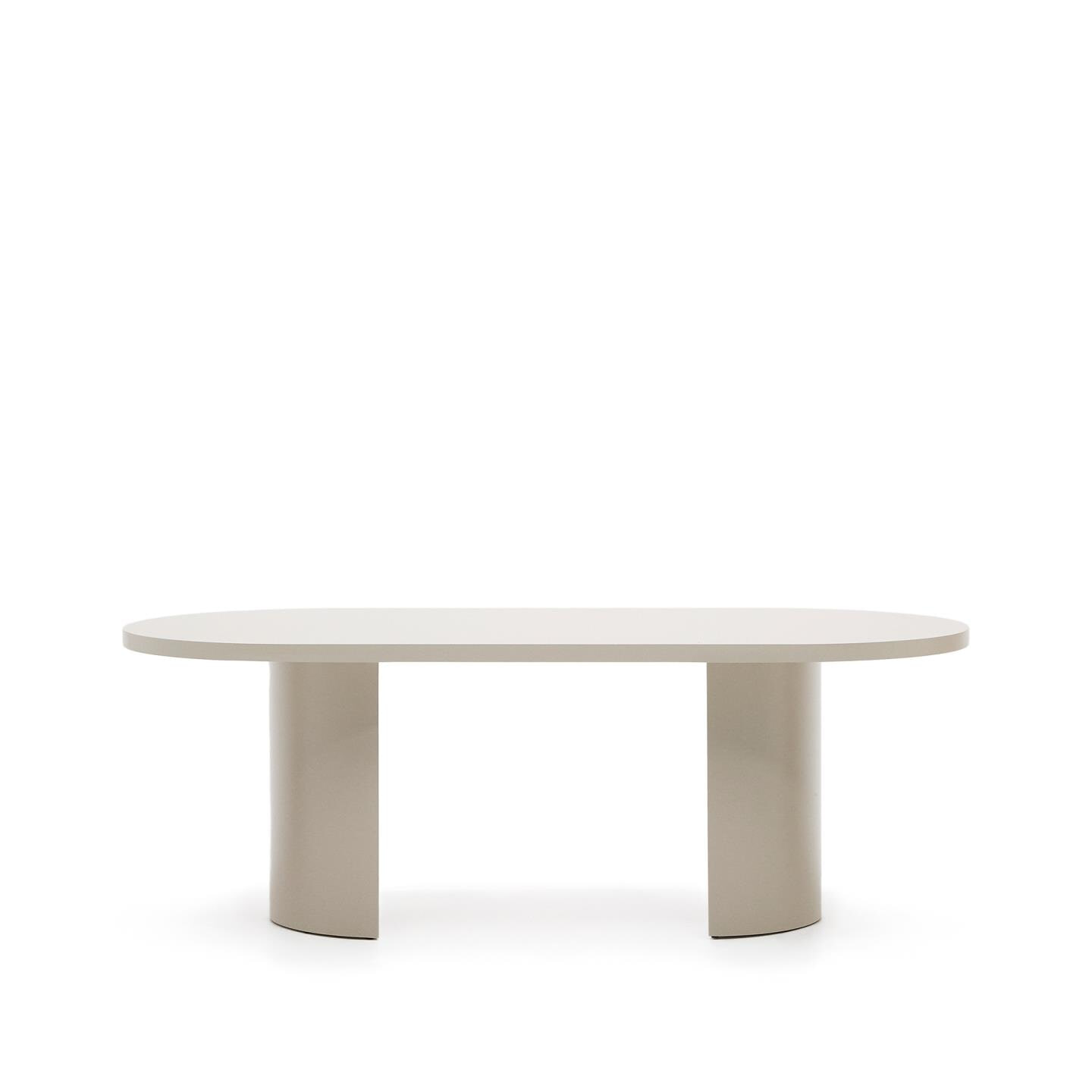 Kave Home Ovale Eettafel 'Nealy' 200 x 100cm, kleur Ecru