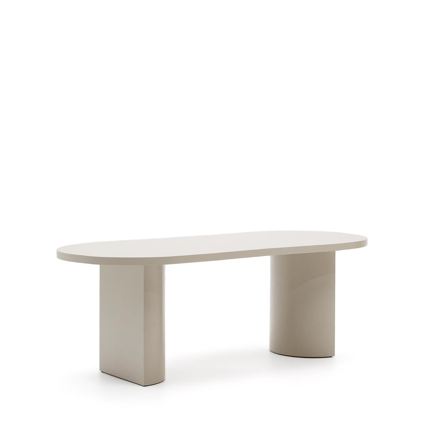 Kave Home Ovale Eettafel 'Nealy' 200 x 100cm, kleur Ecru