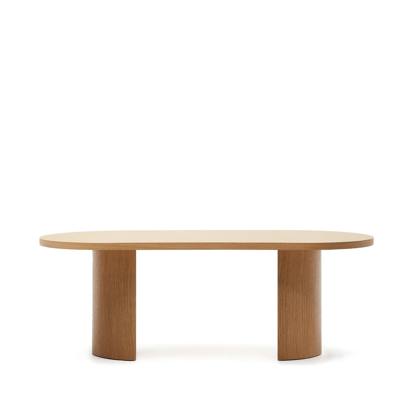 Kave Home Ovale Eettafel 'Nealy' Eikenfineer, 200 x 100cm