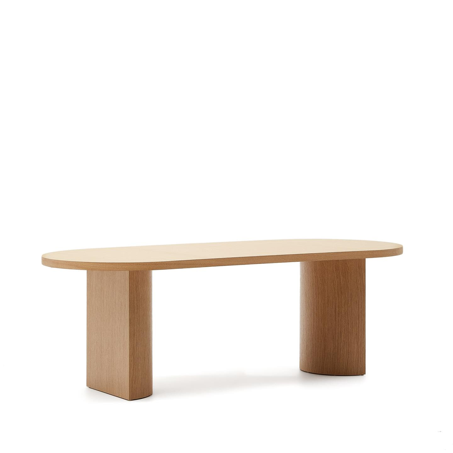 Kave Home Ovale Eettafel 'Nealy' Eikenfineer, 200 x 100cm