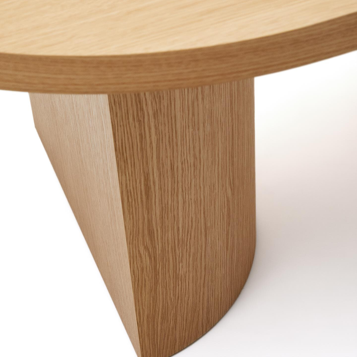 Kave Home Ovale Eettafel 'Nealy' Eikenfineer, 200 x 100cm