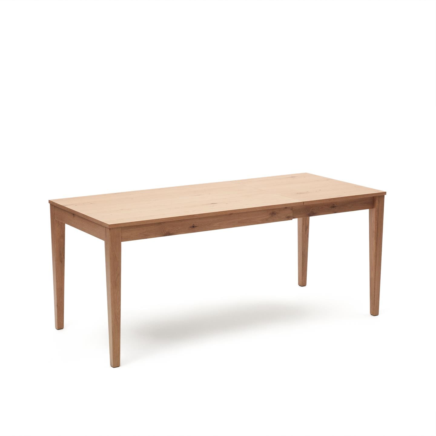 Kave Home Uitschuifbare Eettafel 'Yain' Eiken, 120-180 x 80cm