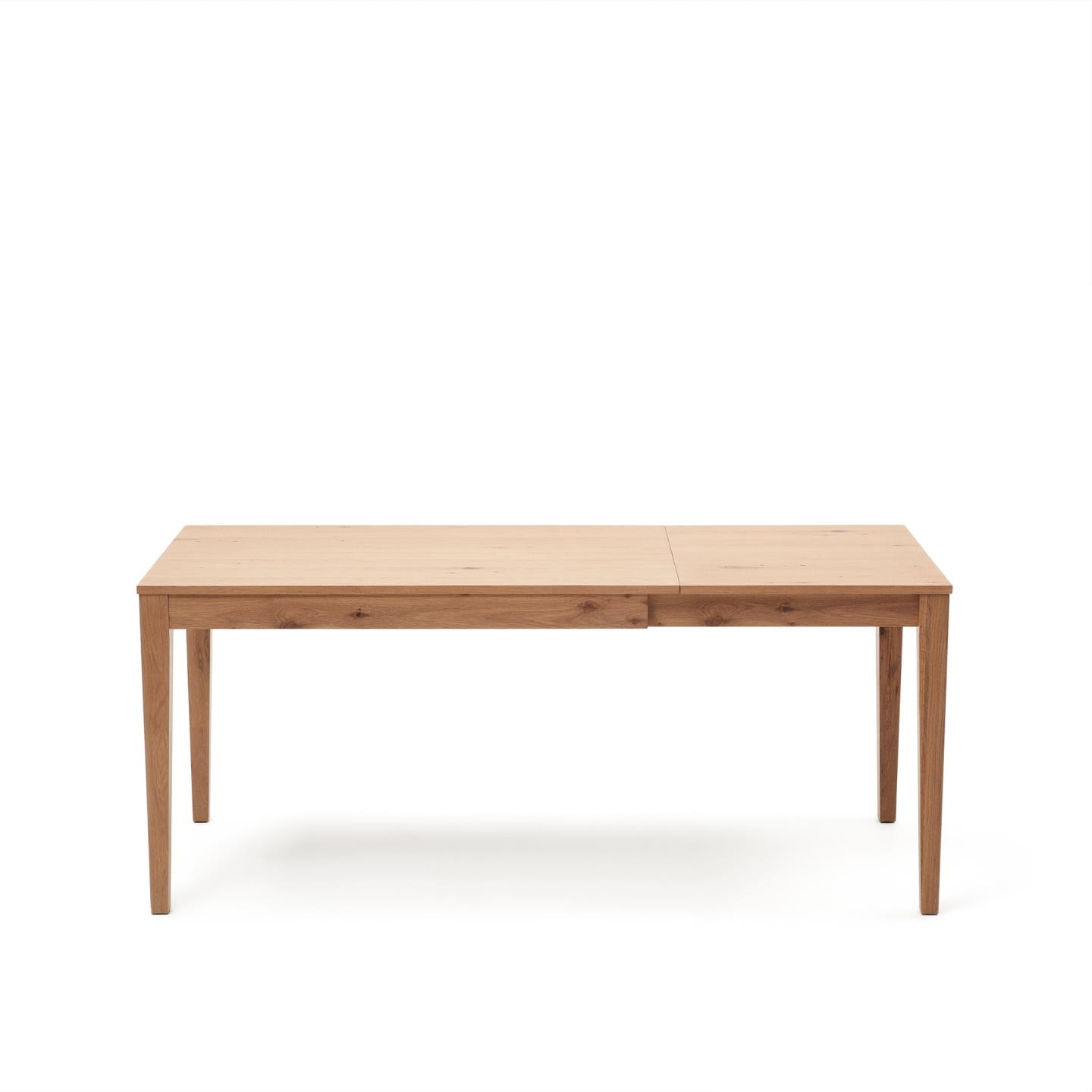 Kave Home Uitschuifbare Eettafel 'Yain' Eiken, 120-180 x 80cm