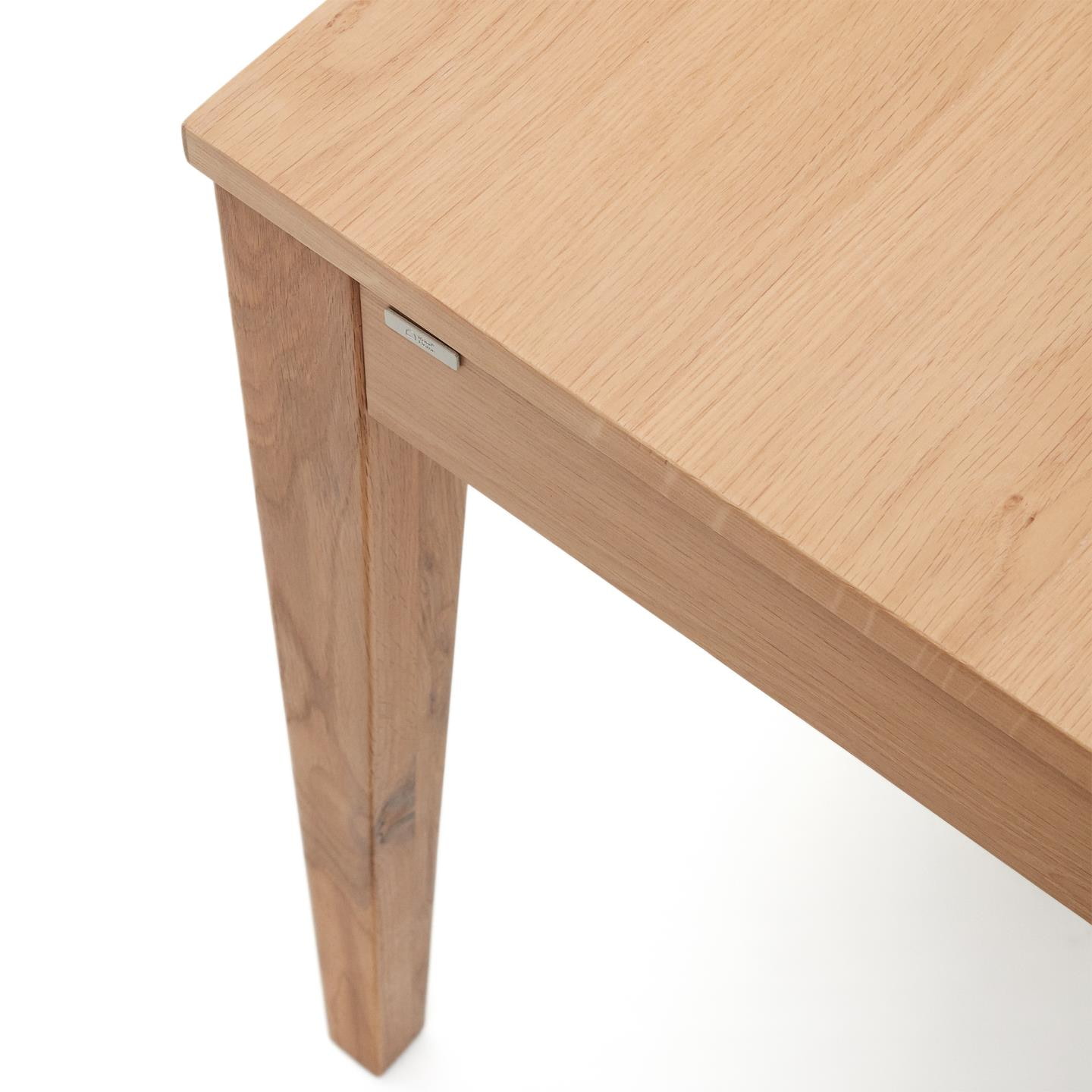 Kave Home Uitschuifbare Eettafel 'Yain' Eiken, 120-180 x 80cm