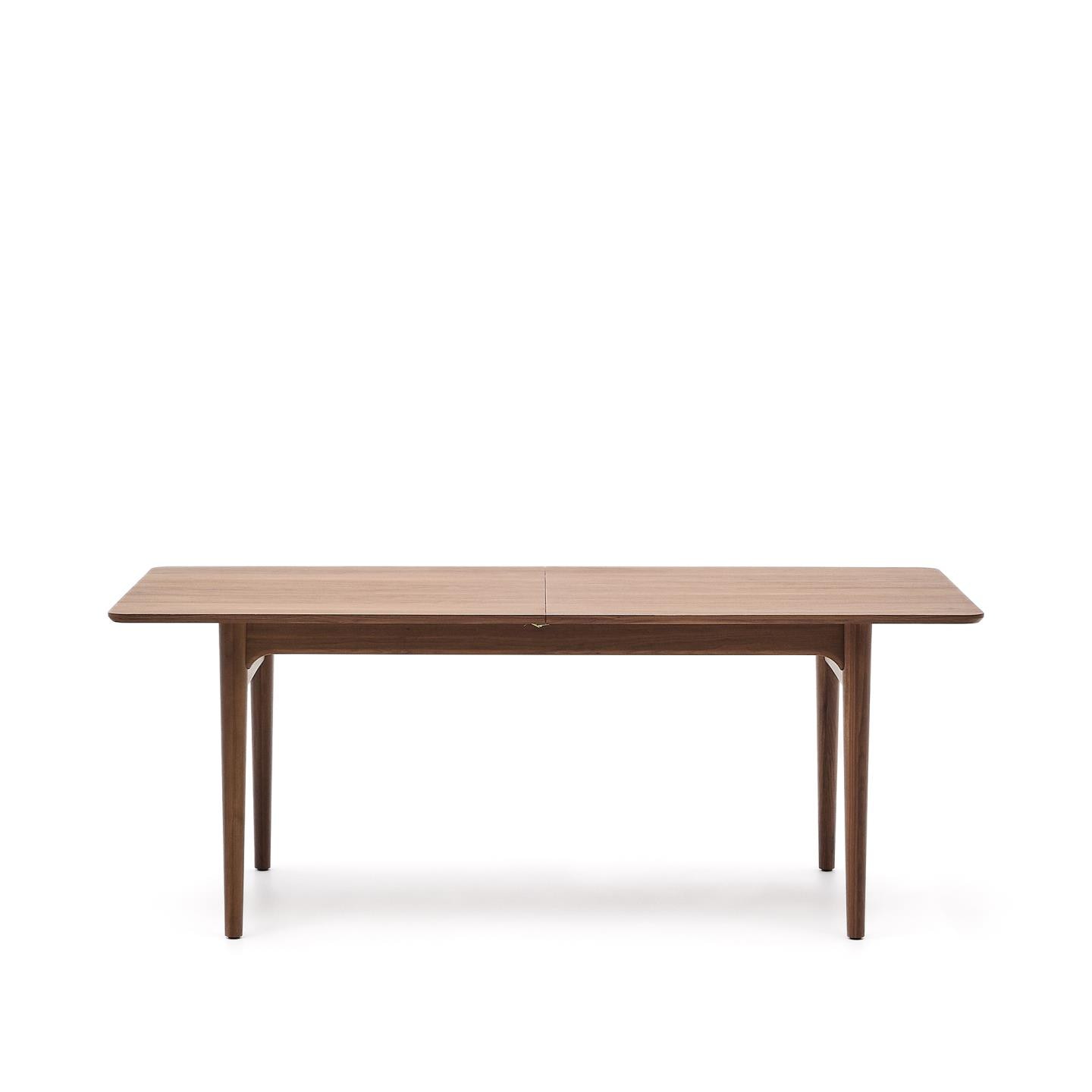 Kave Home Uitschuifbare Eettafel 'Elan' Notenhout, 200-260 x 100cm