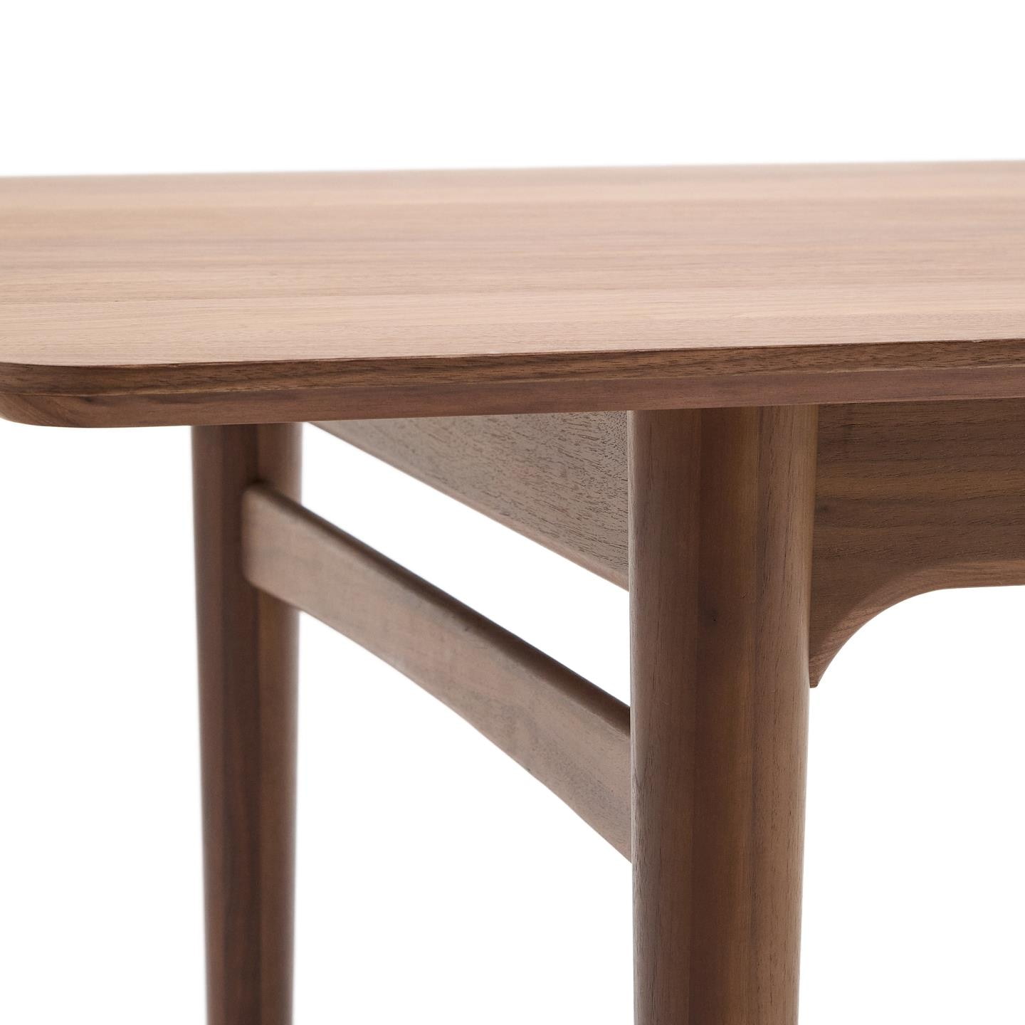 Kave Home Uitschuifbare Eettafel 'Elan' Notenhout, 200-260 x 100cm