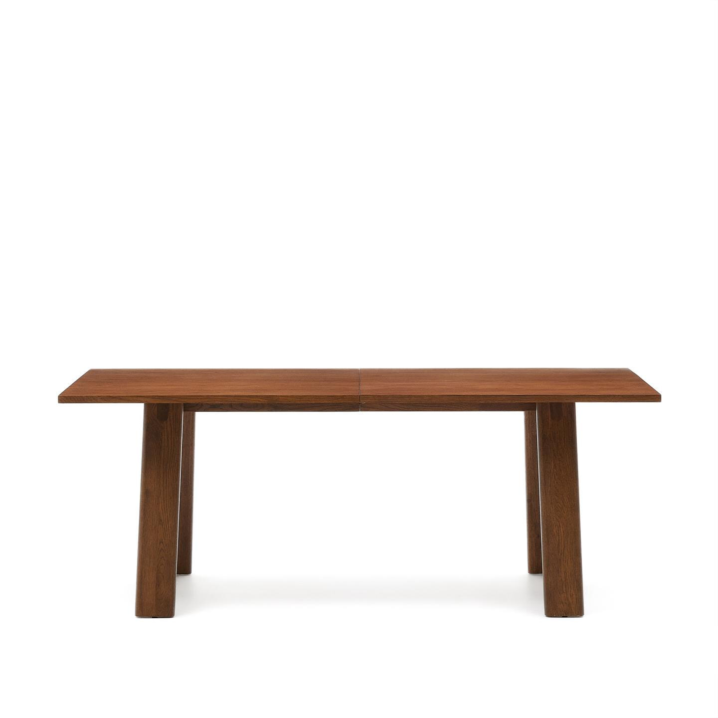 Kave Home Uitschuifbare Eettafel 'Arlen' Eiken, 200 - 250 x 95cm, kleur Walnoot
