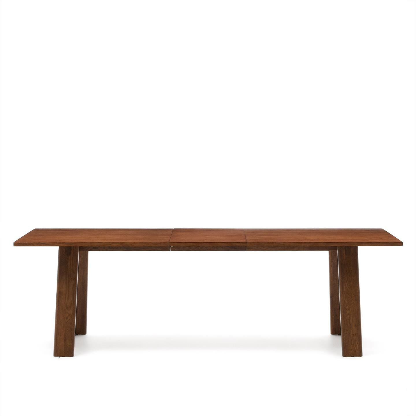 Kave Home Uitschuifbare Eettafel 'Arlen' Eiken, 200 - 250 x 95cm, kleur Walnoot