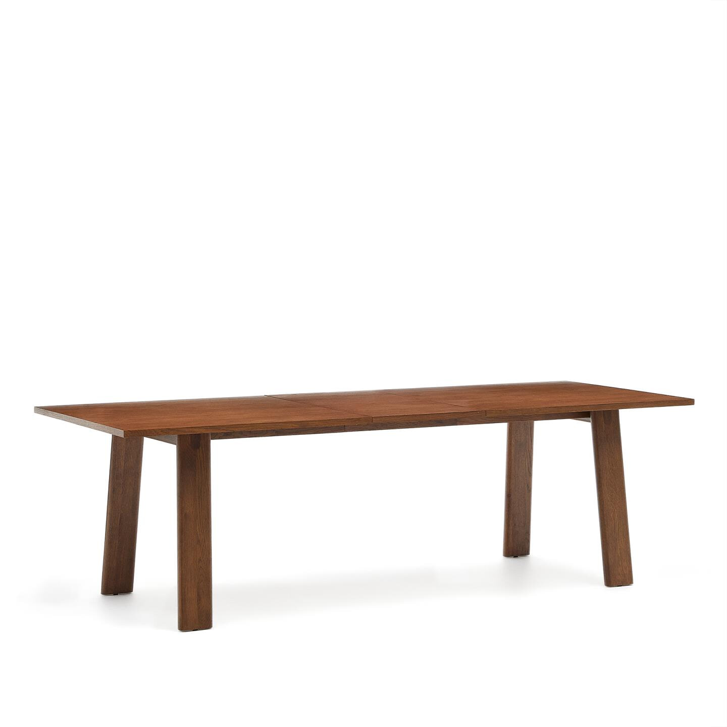 Kave Home Uitschuifbare Eettafel 'Arlen' Eiken, 200 - 250 x 95cm, kleur Walnoot