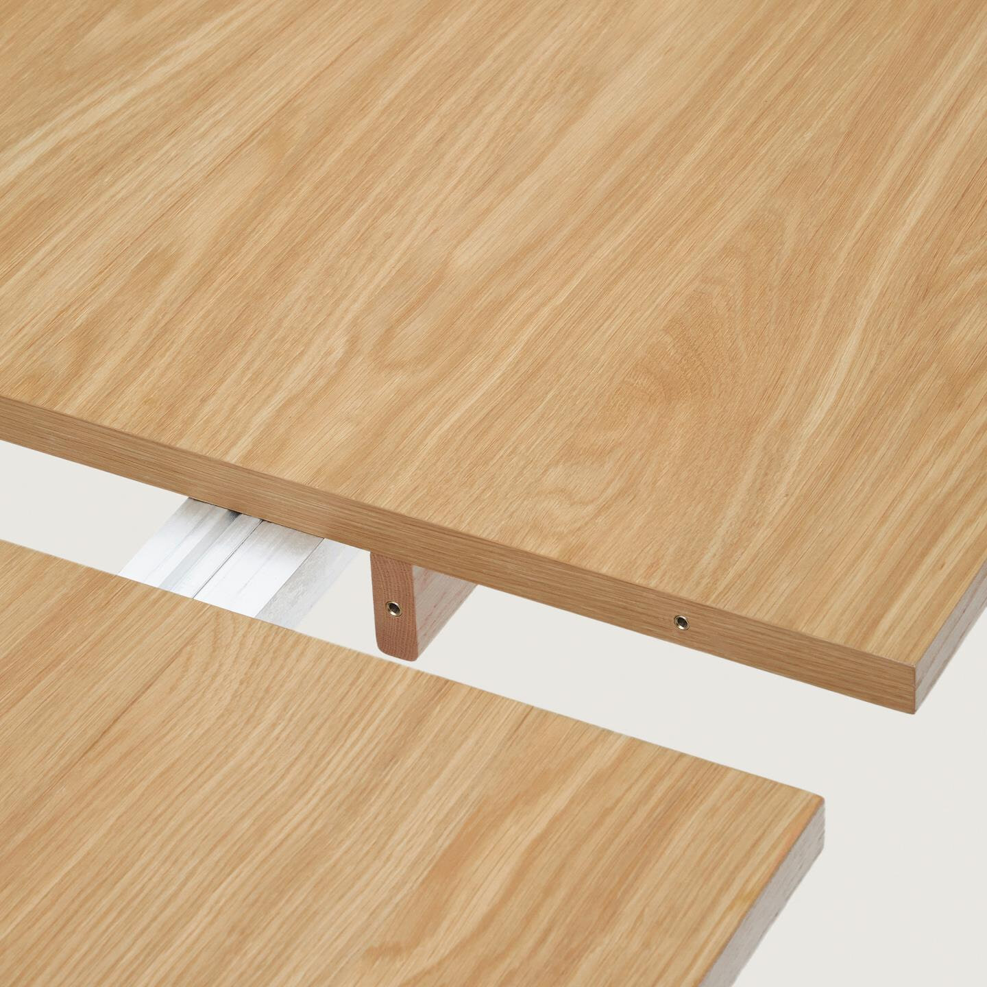 Kave Home Uitschuifbare Eettafel 'Arlen' Eiken, 200-250 x 95cm, kleur Naturel