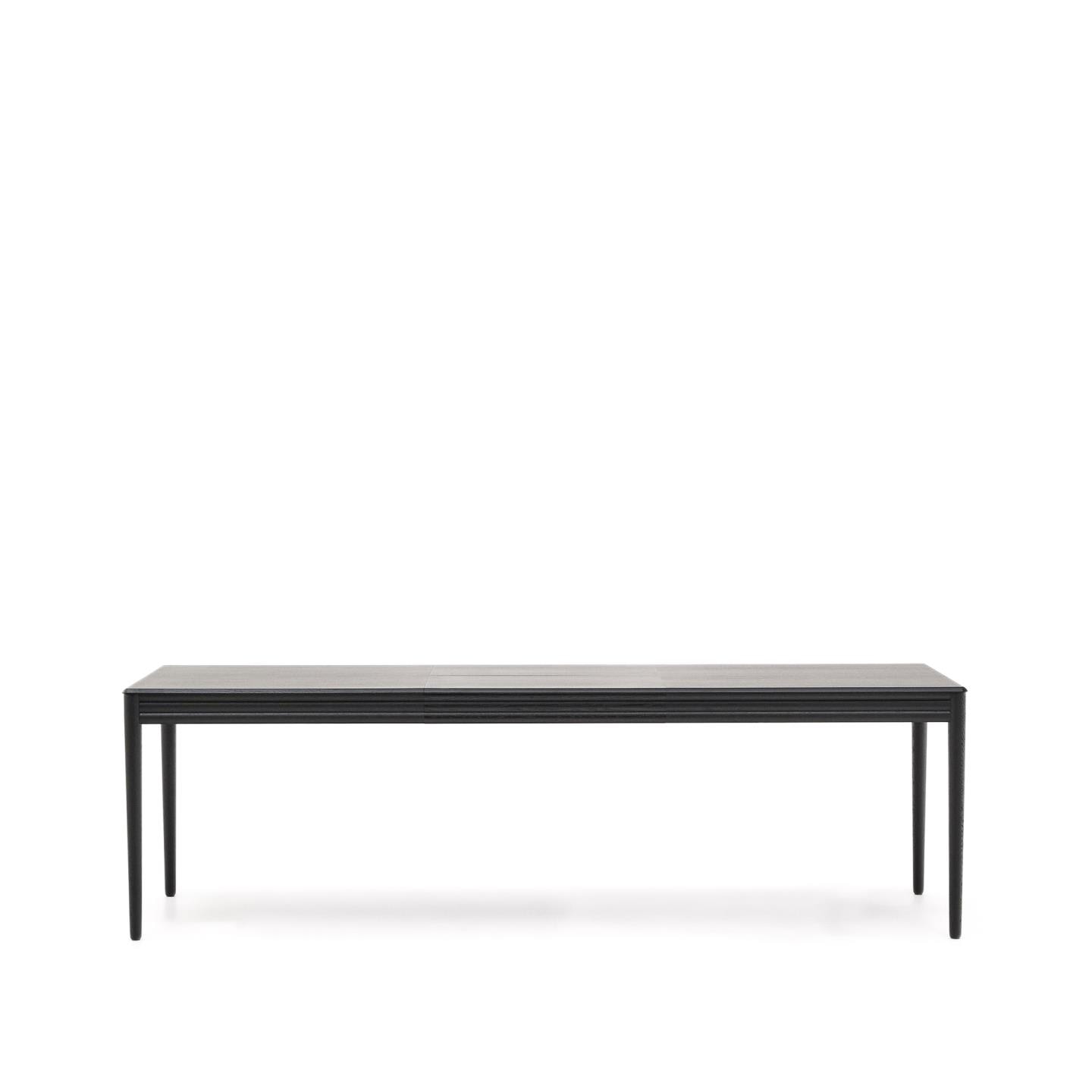 Kave Home Uitschuifbare Eettafel 'Lenon' Eikenhout, 160-200 x 90cm, kleur Zwart