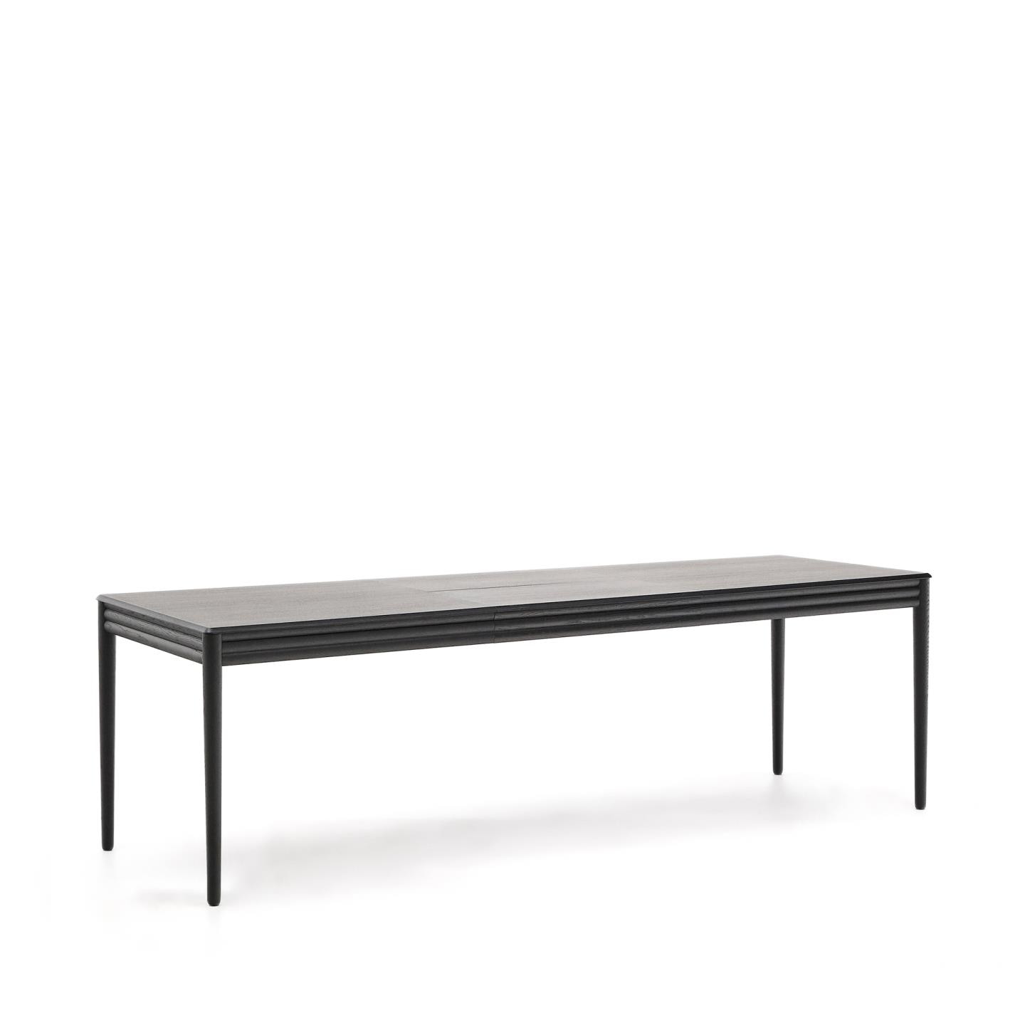 Kave Home Uitschuifbare Eettafel 'Lenon' Eikenhout, 160-200 x 90cm, kleur Zwart