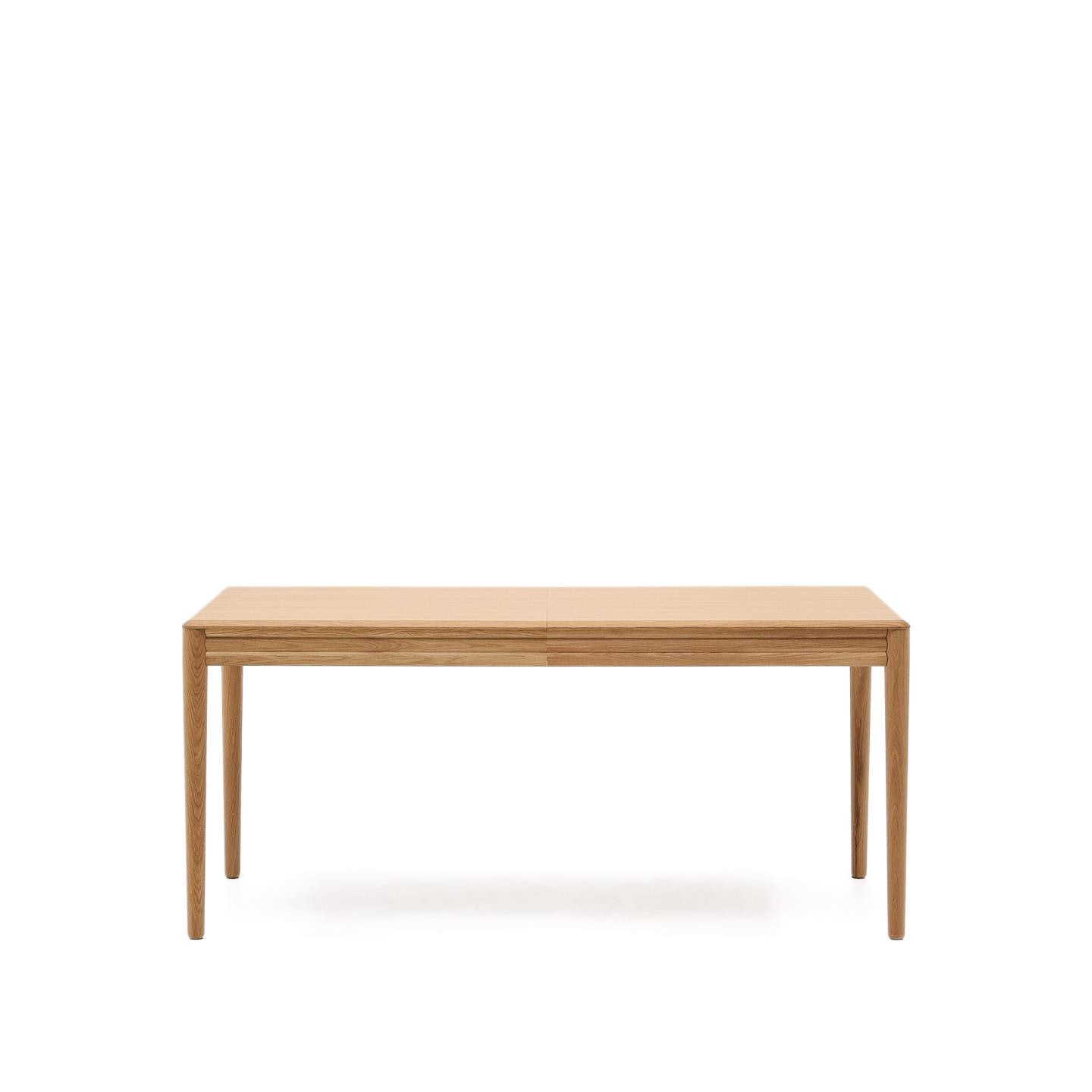 Kave Home Uitschuifbare Eettafel 'Lenon' Eikenhout, 160-200 x 90cm, kleur Naturel