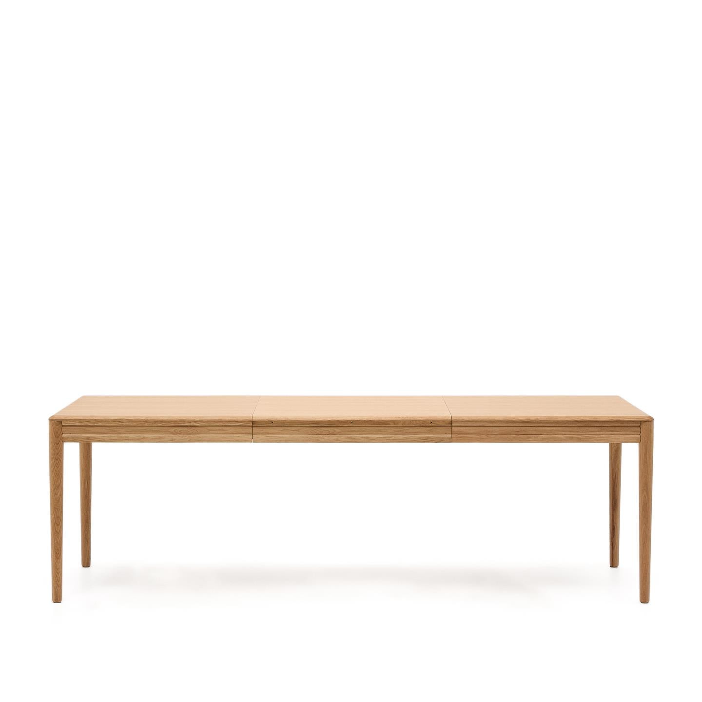 Kave Home Uitschuifbare Eettafel 'Lenon' Eikenhout, 160-200 x 90cm, kleur Naturel