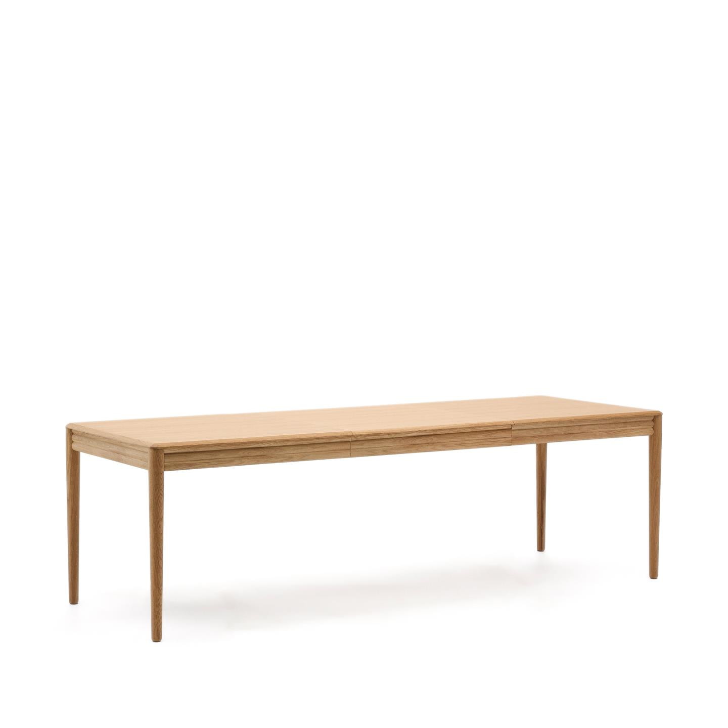 Kave Home Uitschuifbare Eettafel 'Lenon' Eikenhout, 160-200 x 90cm, kleur Naturel