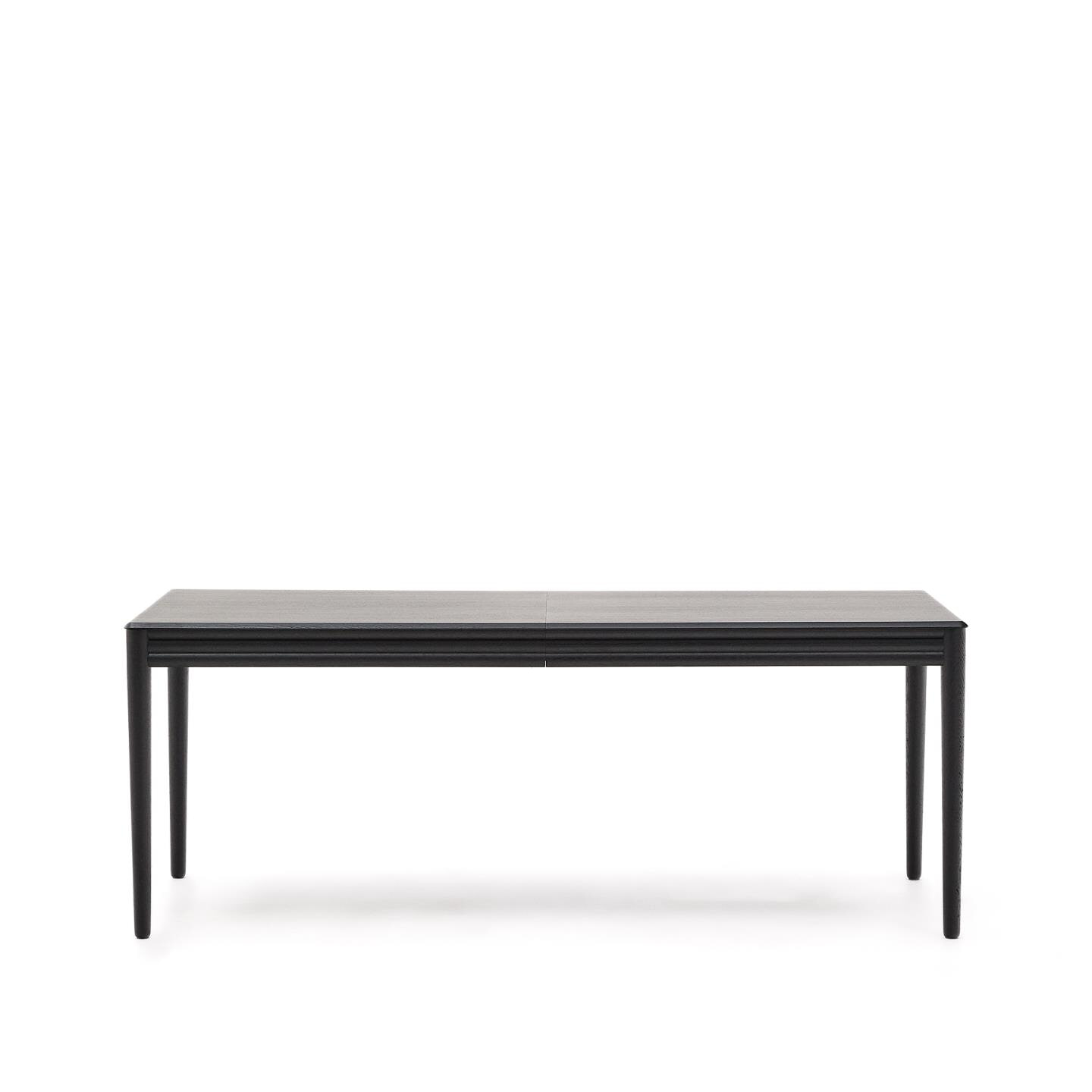 Kave Home Uitschuifbare Eettafel 'Lenon' Eikenhout, 200-280 x 90cm, kleur Zwart